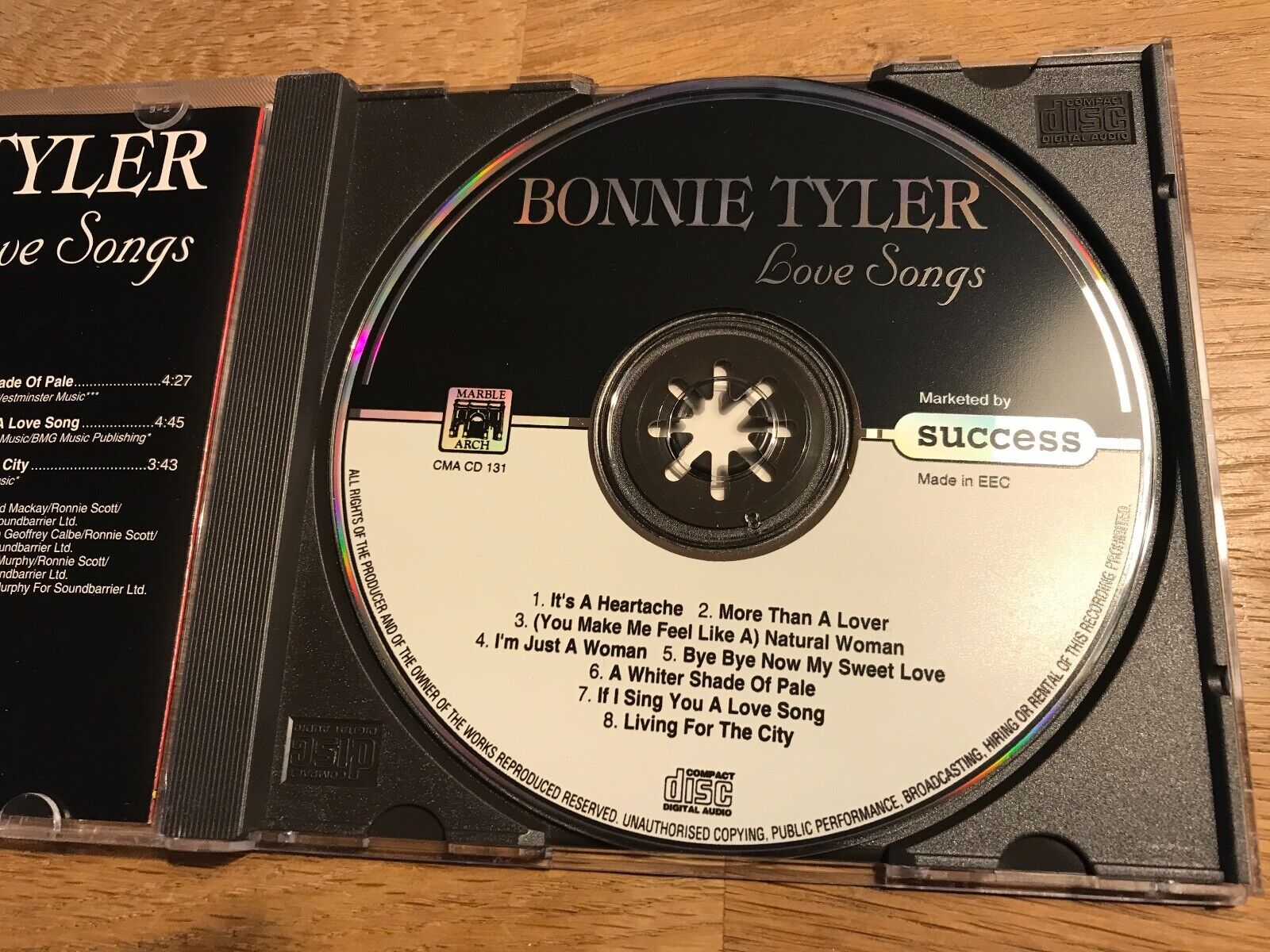 BONNIE TYLER  "LOVE SONGS" 1991 CD ALBUM 8 TRACKS MINT  SUCCES PK  510 DANISH CD