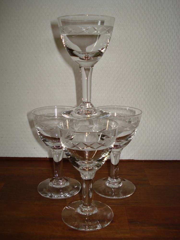 4 x EJBY PORT wine glasses by JACOB E BANG for HOLMEGAARD Denmark