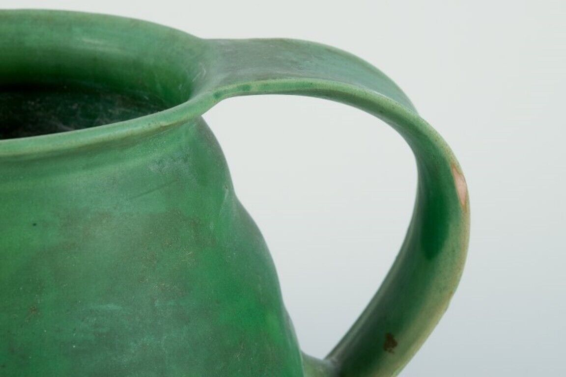 Kähler Denmark Ceramic pitcher with glaze in green tones