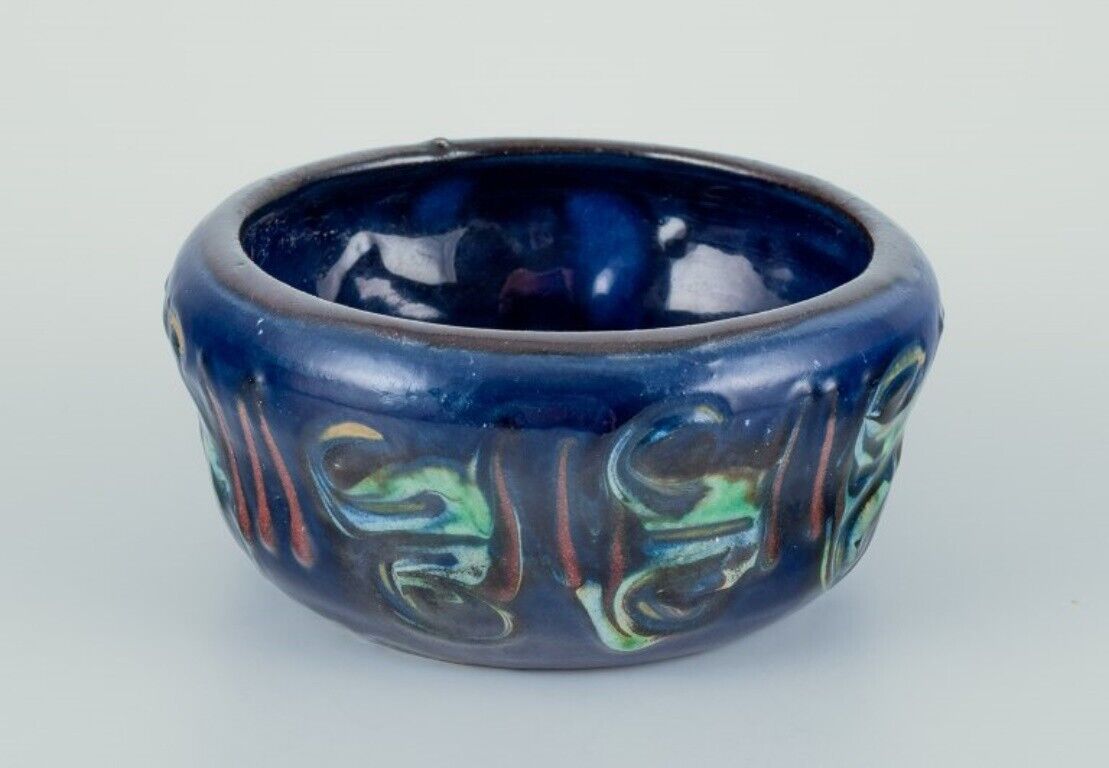 Nils Kähler for Kähler Small ceramic bowl and small vase with turquoise glaze