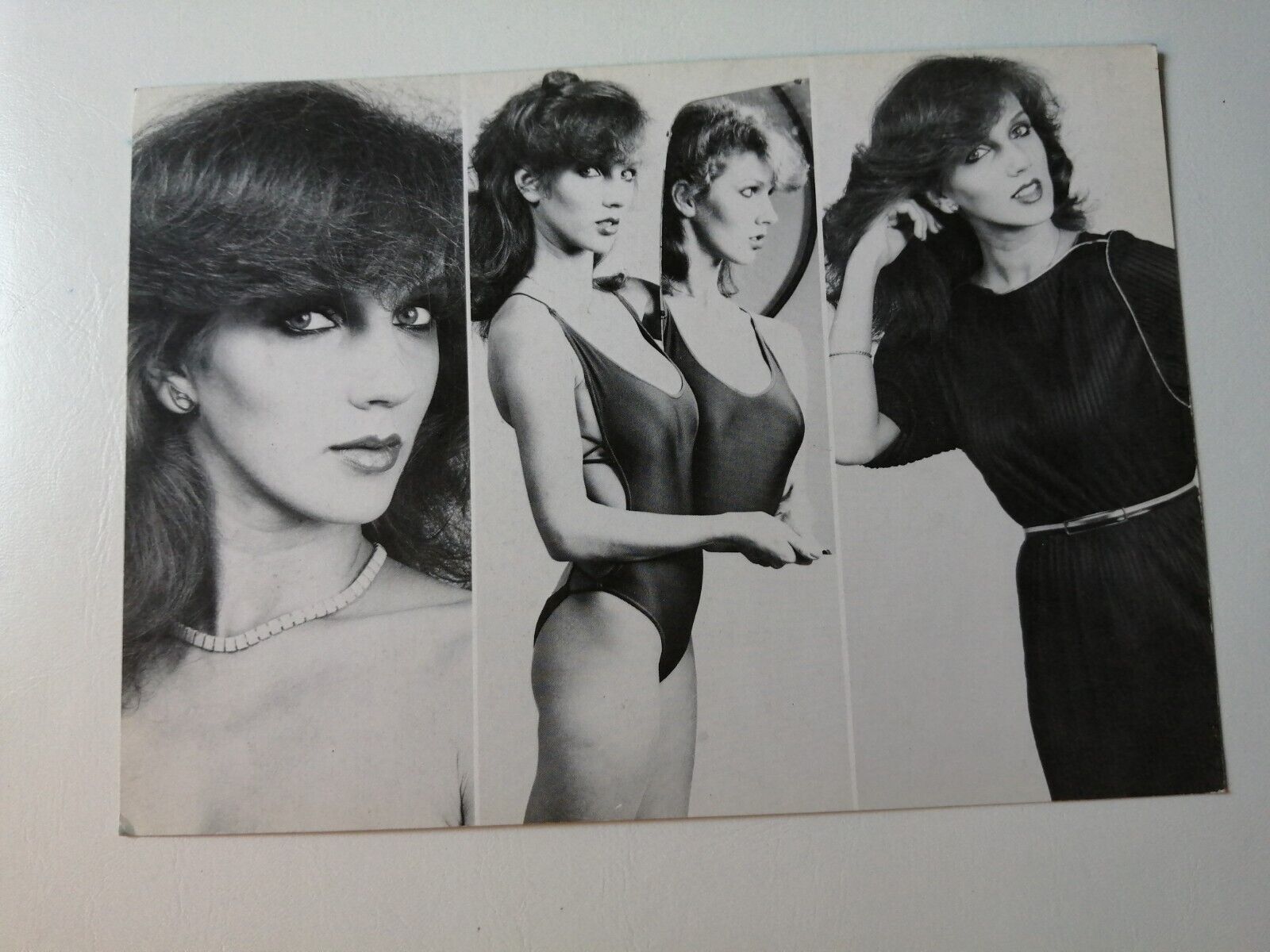 Vintage  English  model comp card from 1970s/1980sJO