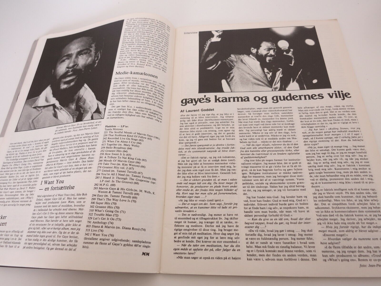 Danish Magazine 1977 MARVIN GAYE Erroll Garner JONI MITCHELL Yardbirds AB115