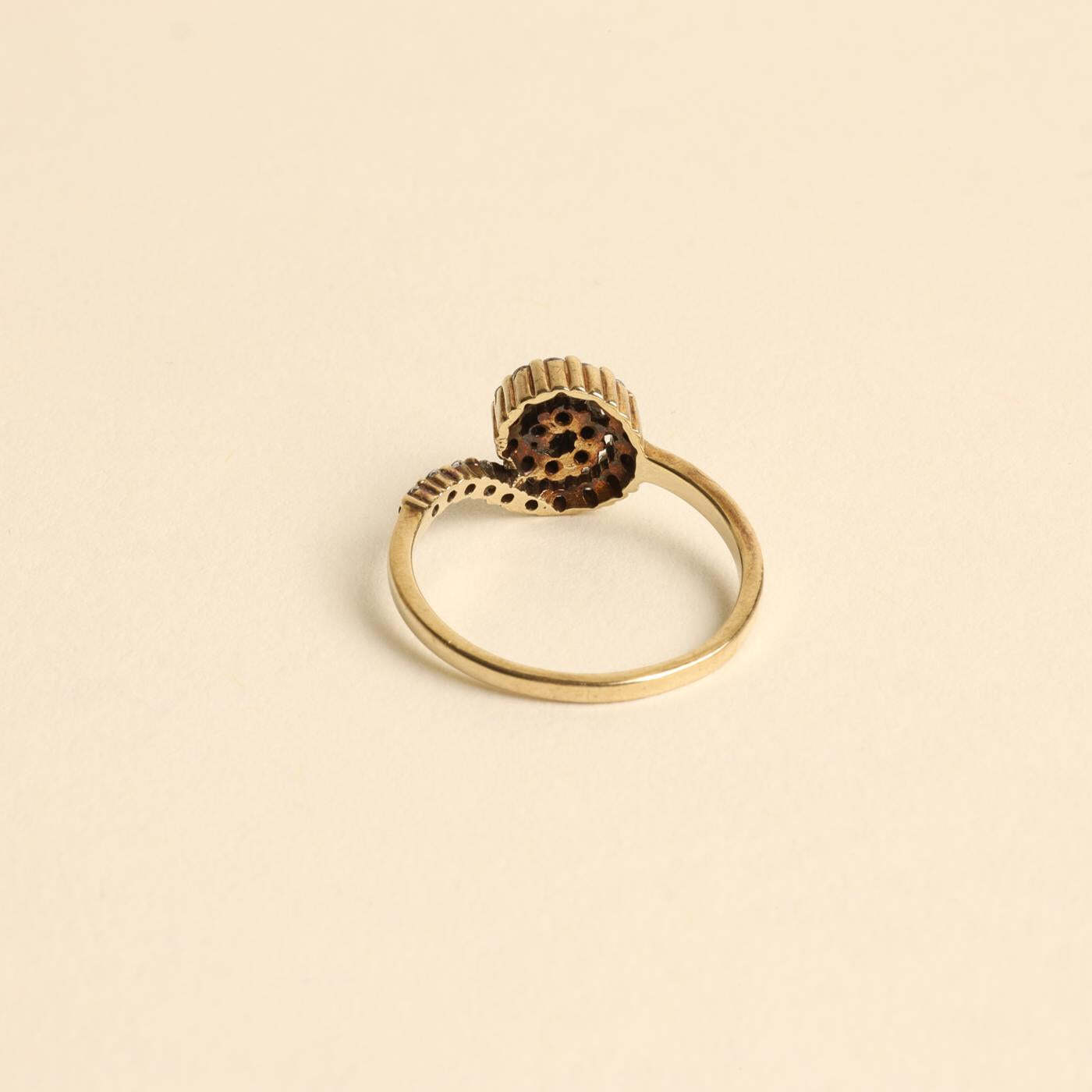 Ring with and zircon in 8K Gold size 6 | Solid Gold | Quality Fine