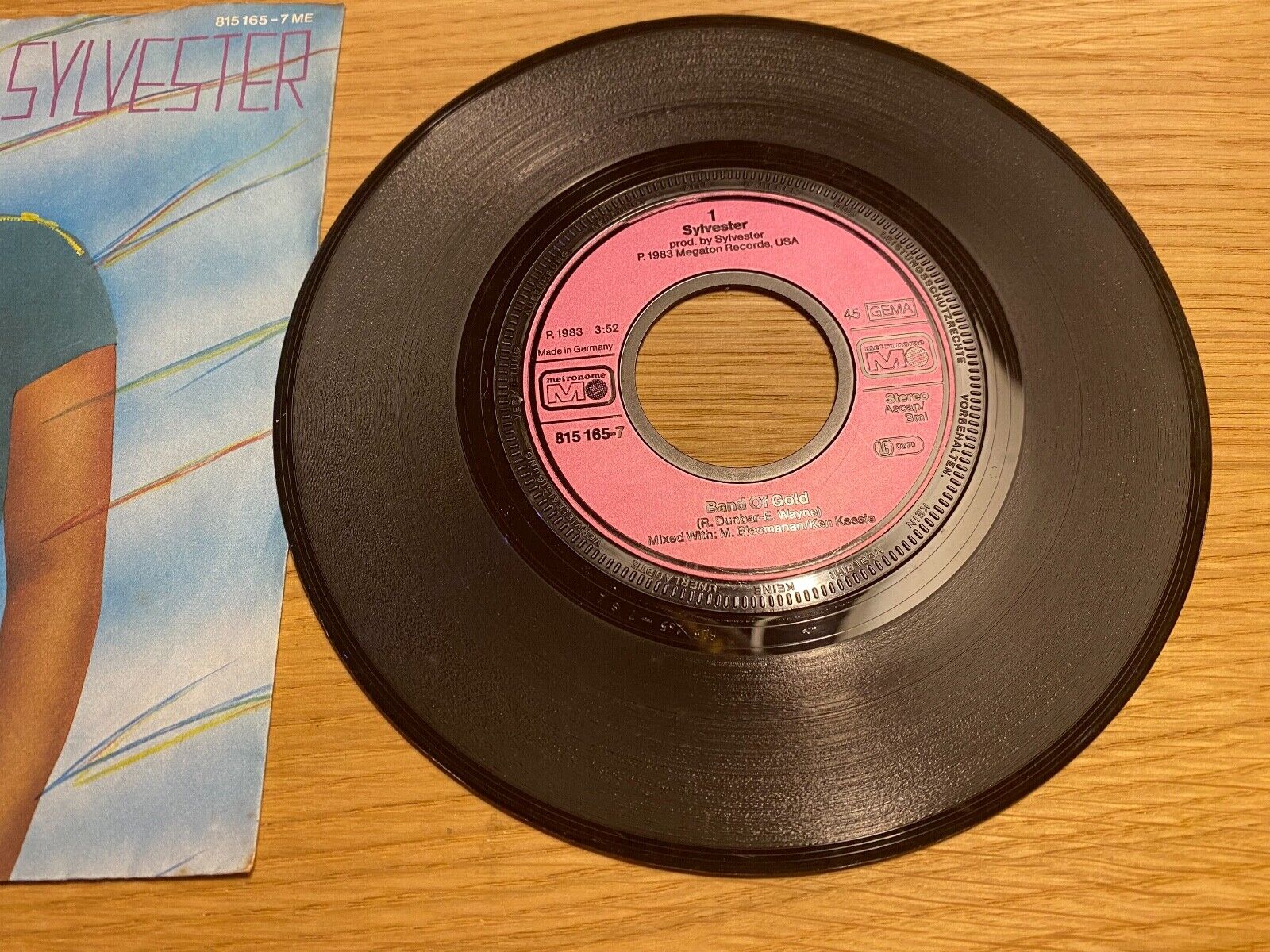 SYLVESTER "BAND OF GOLD" 1983 W GERMAN PRESSED SINGLE METRONOME RECORDS GEMA 7"