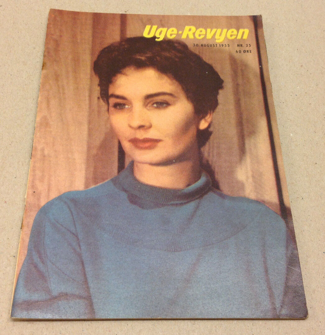 JEAN SIMMONS FOX FRONT COVER JANET LEIGH ADD BACK COVER VTG Danish Magazine 1955