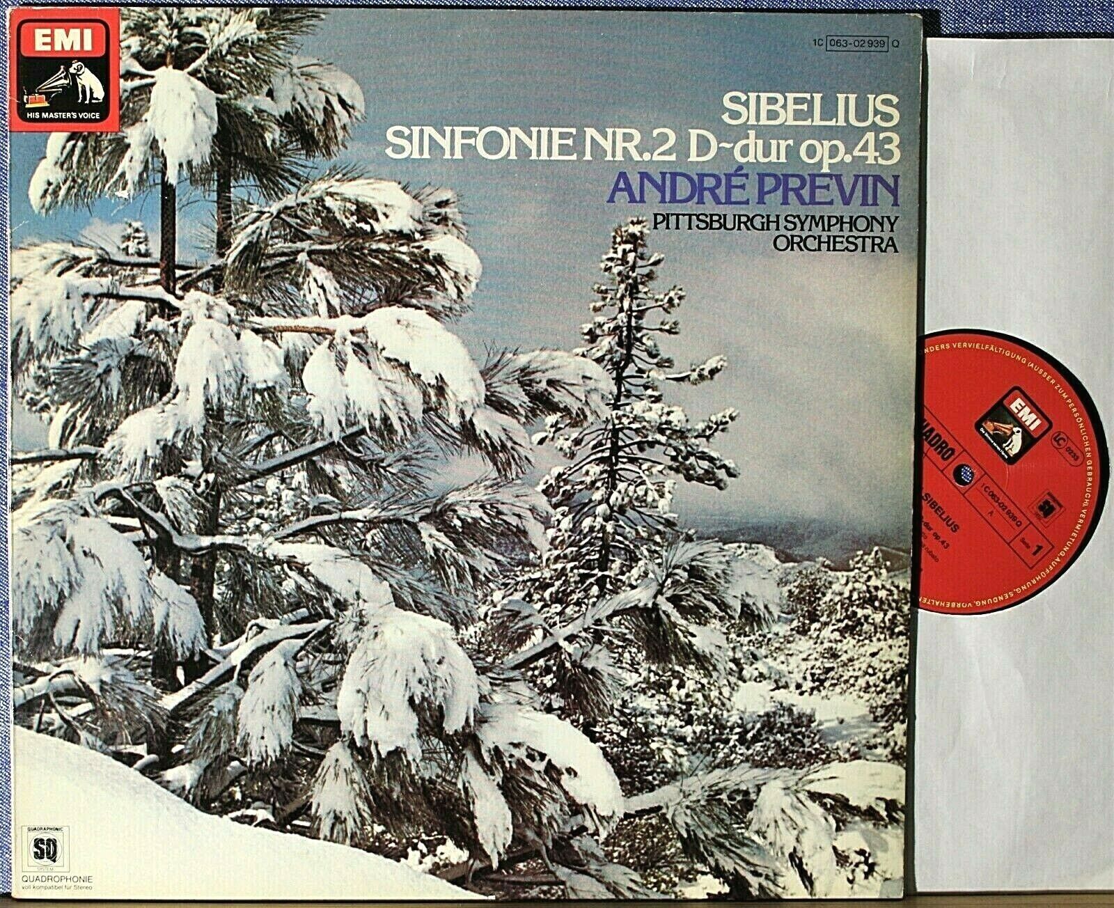 Previn Sibelius (Symphony 2) EMI 063-02 939 NM