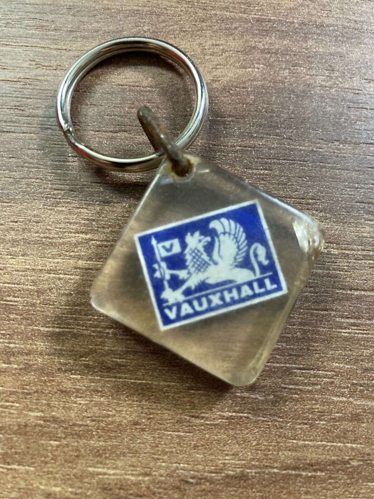 Vintage Vauxhall Danish Plastic Keychain - Rare 1980s Car Dealership