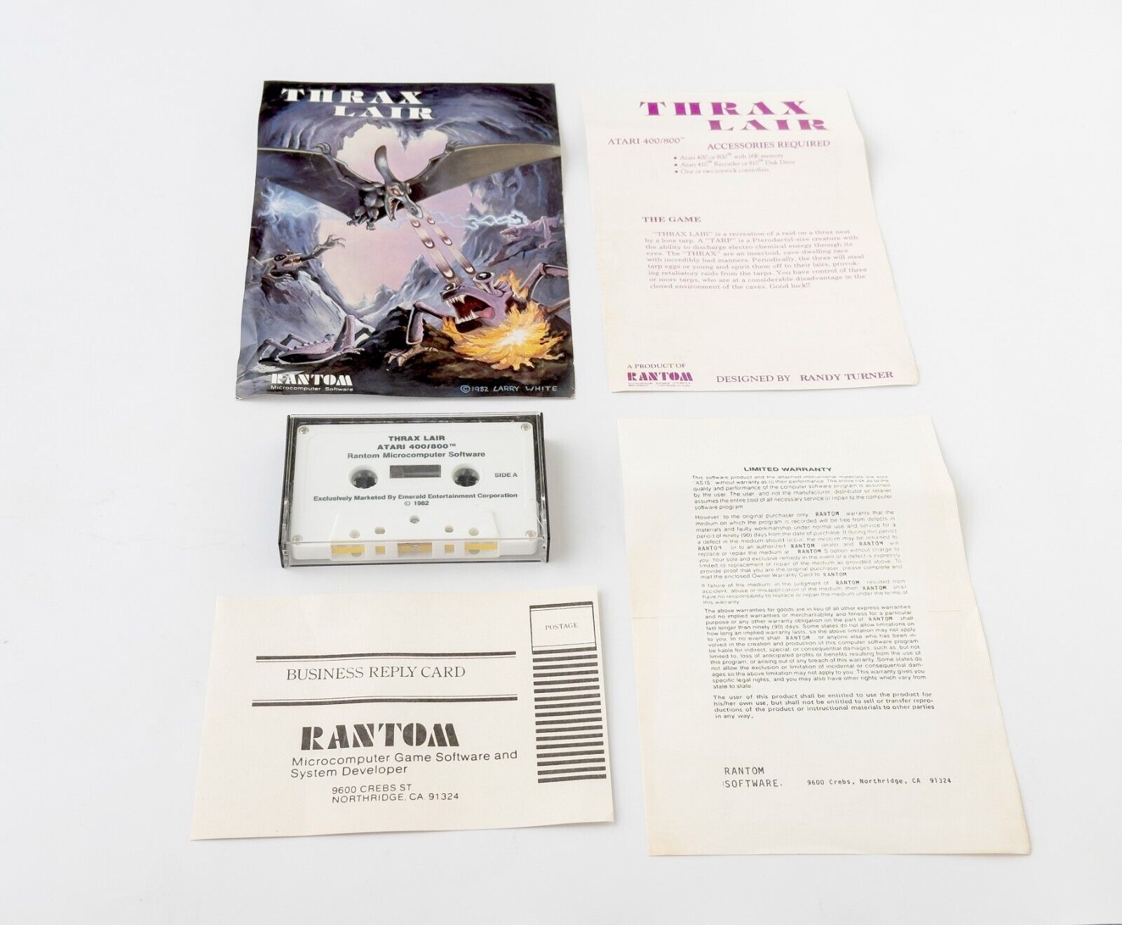 Thrax Lair - Rantom Microcomputer Software - 1982 / Atari 400/800