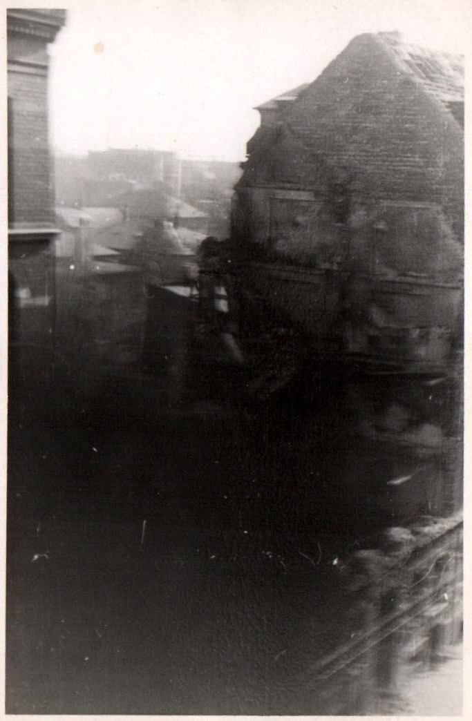 WWII Photo Destroyed Buliding Copenhagen Denmark Small Size 9x6cm World War 2