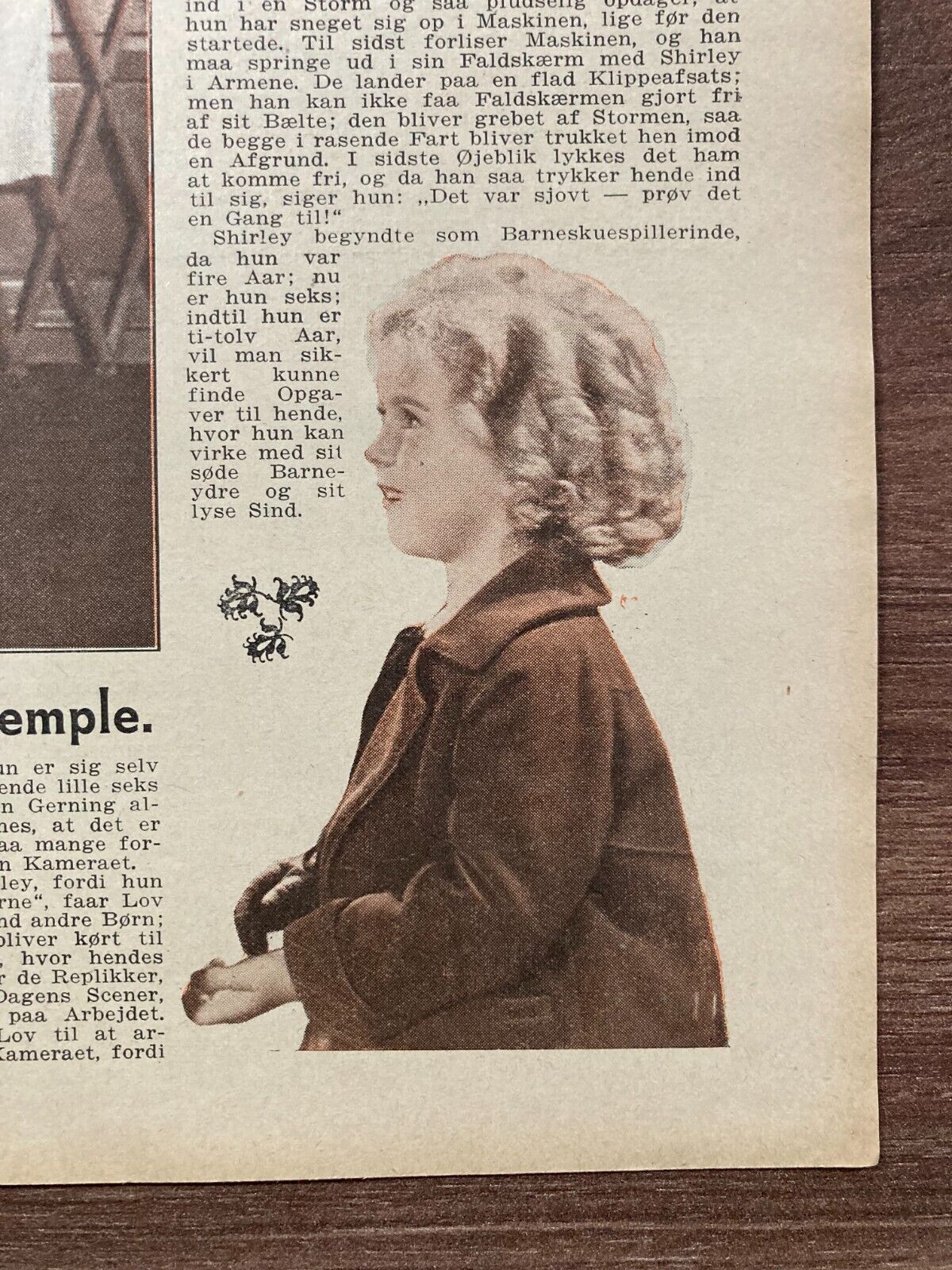 Shirley Temple Danish Magazine "Fritiden" 1935 15 July -  Ultra Rare!