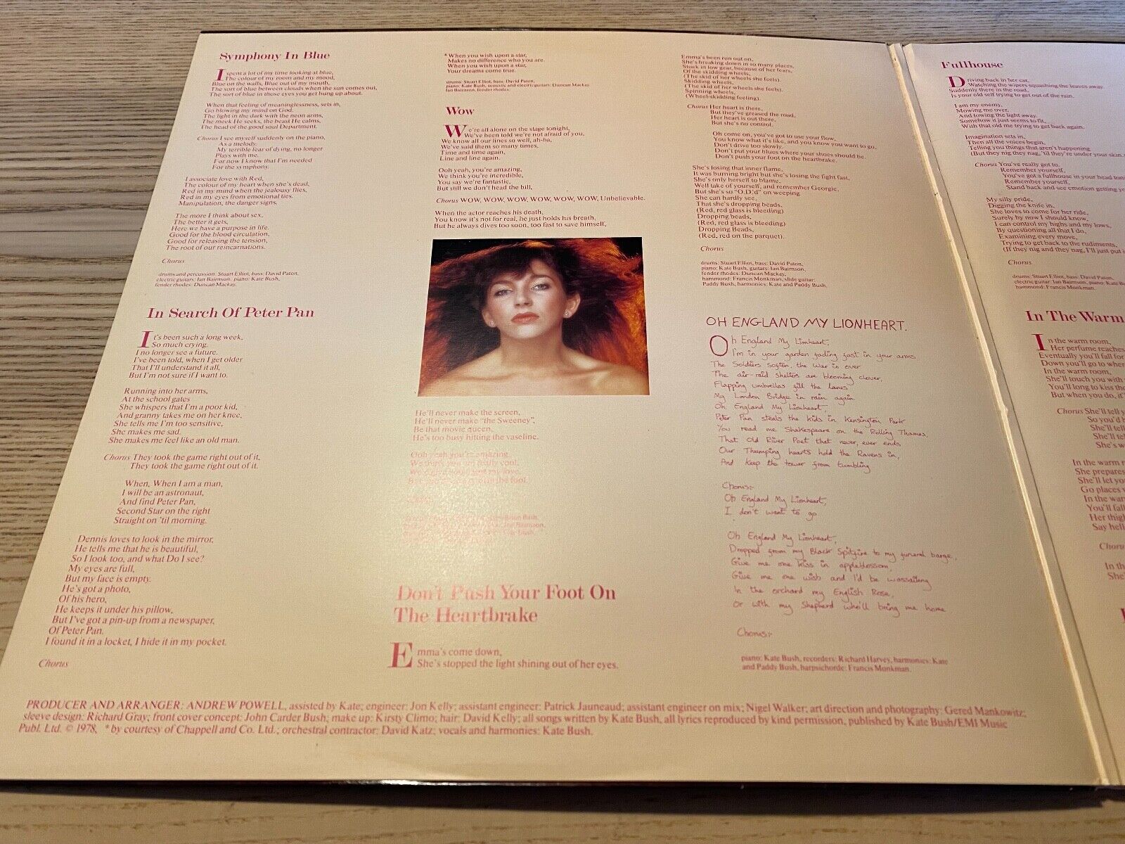 KATE BUSH "LIONHEART" EMI RECORDS 1978 10 TRACK LP NCB SCANDINAVIAN PRESSED GATE