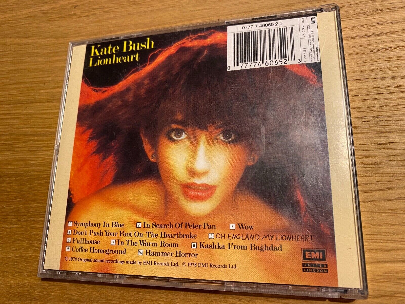 KATE BUSH "LIONHEART" 1978 CD ALBUM 10 TRACK EMI RECORDS DIGITAL MASTERING AAD