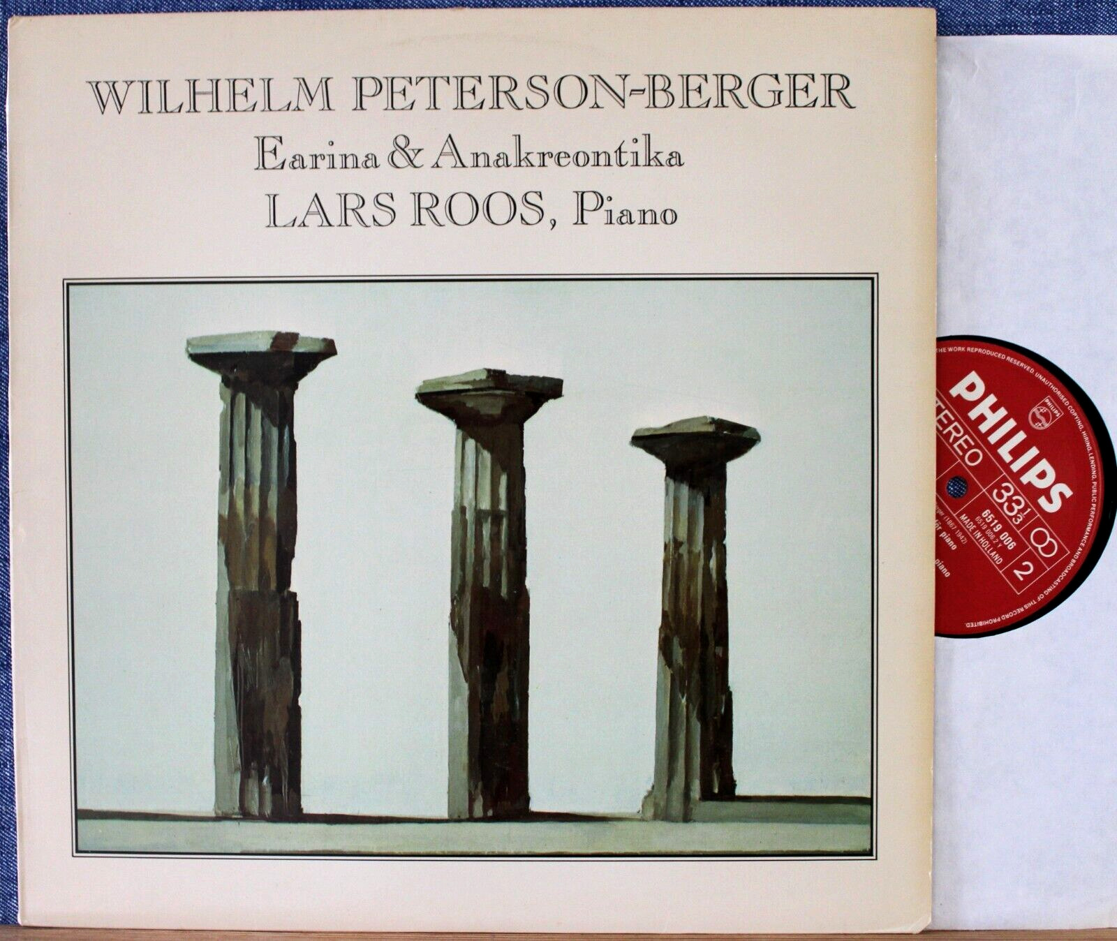 Roos Peterson-Berger (Earina + Anakreontika) Philips 6519 006 NM