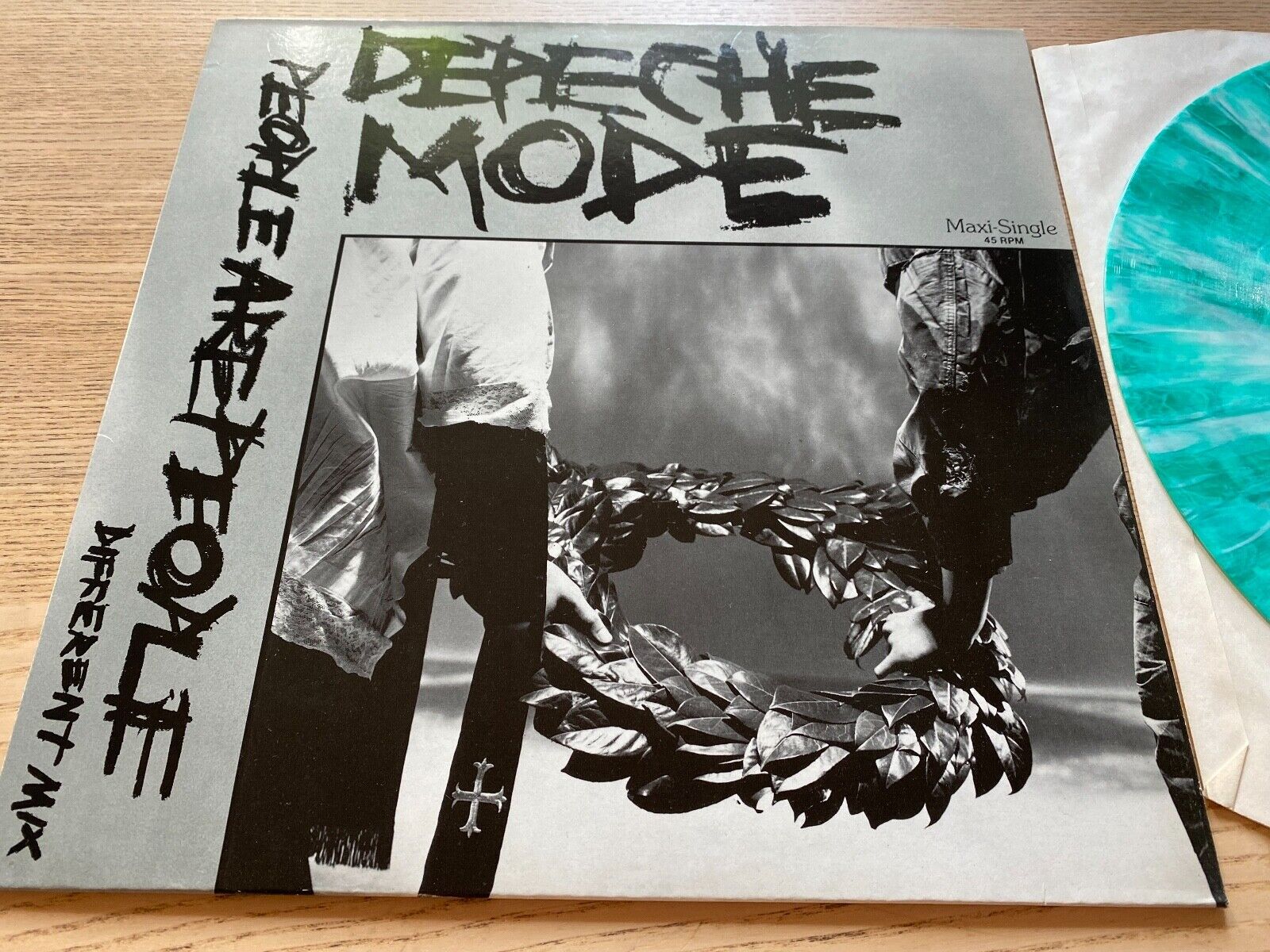 DEPECHE MODE "PEOPLE ARE PEOPLE" DIFFERENT MIX 1984 MUTE  INTERCORD GREEN WHITE