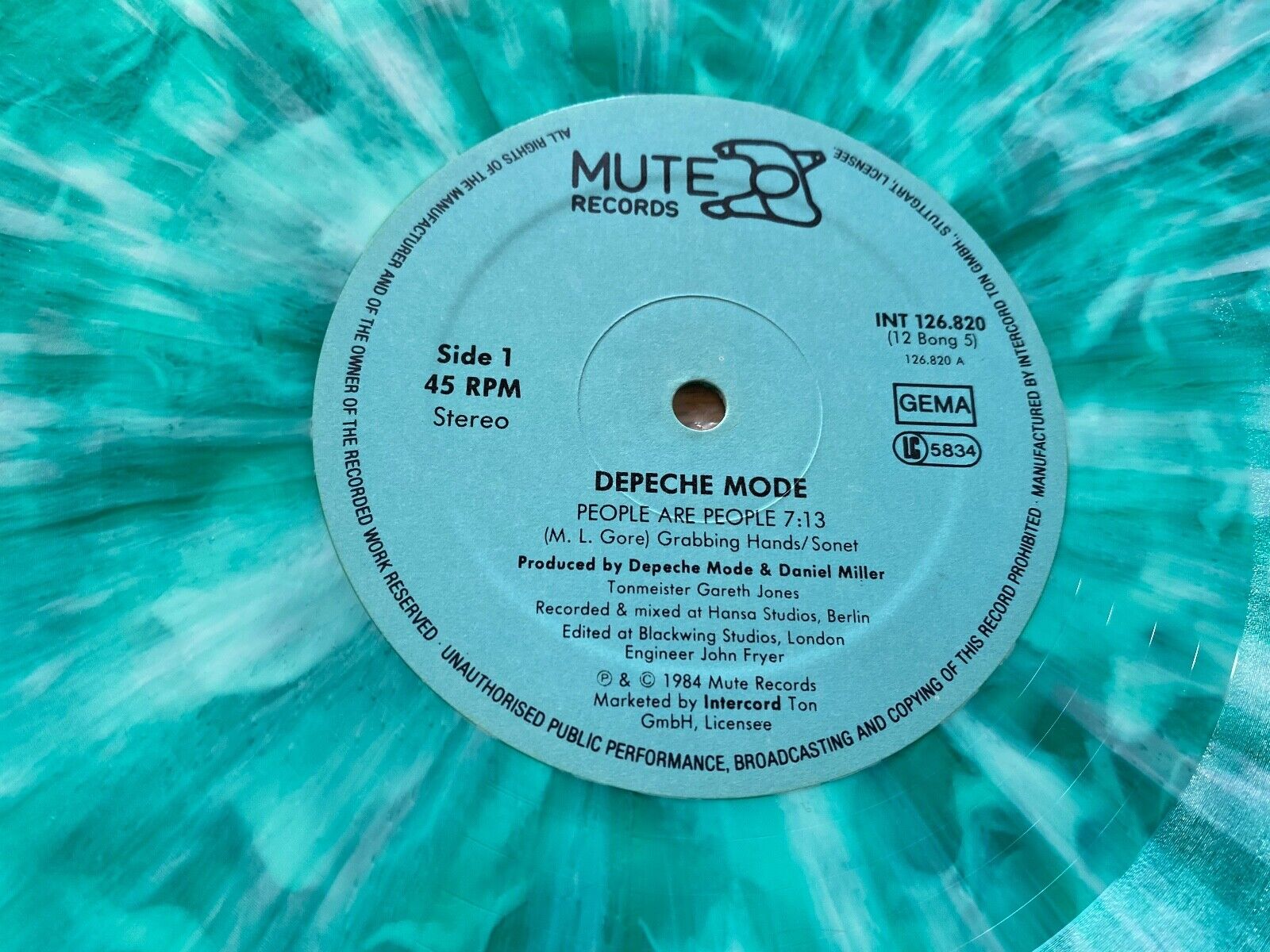 DEPECHE MODE "PEOPLE ARE PEOPLE" DIFFERENT MIX 1984 MUTE  INTERCORD GREEN WHITE