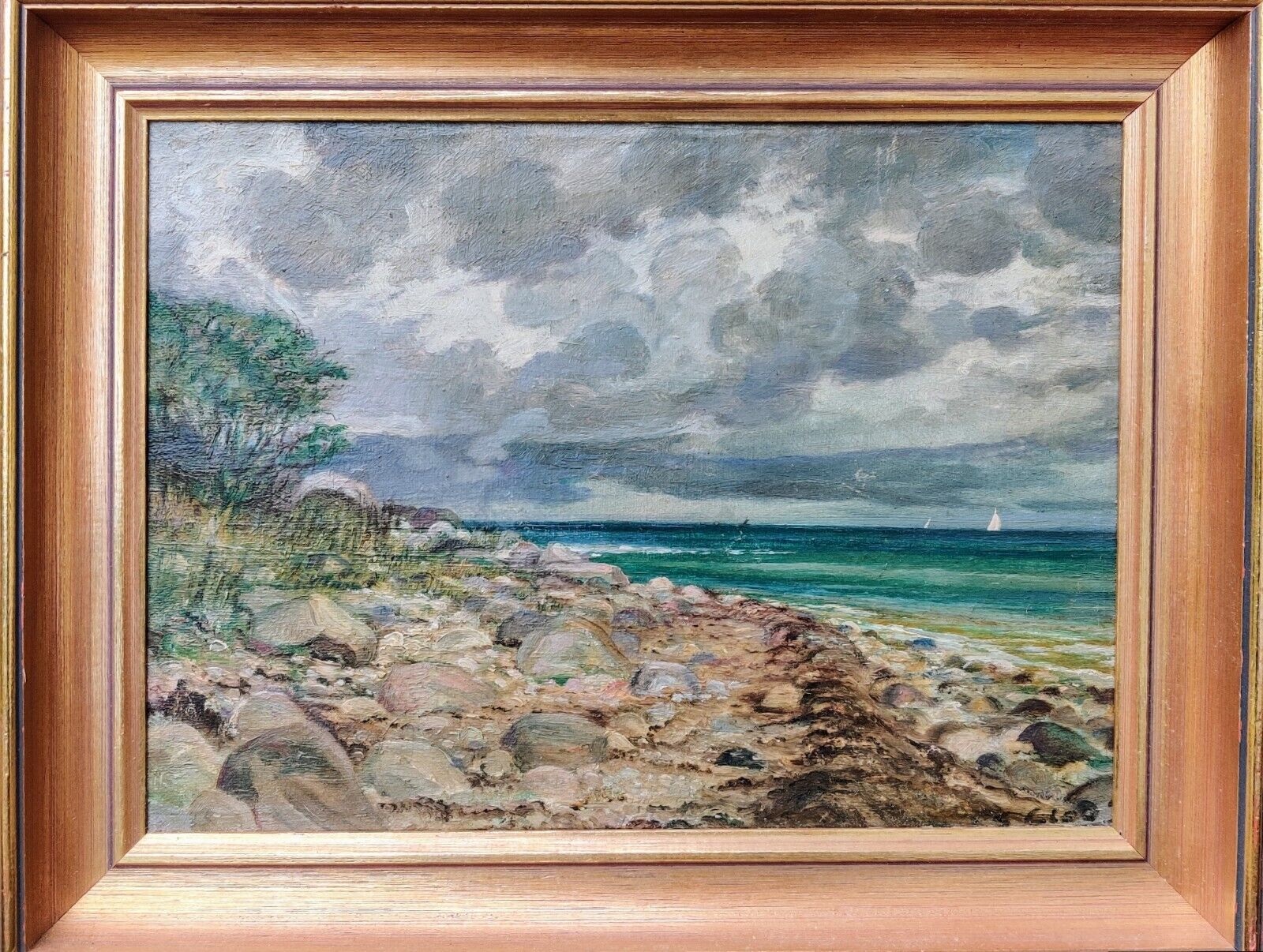 Sophus Clod Svensson (1867-1941): COASTAL LANDSCAPE HORNBAEK low shipping!!