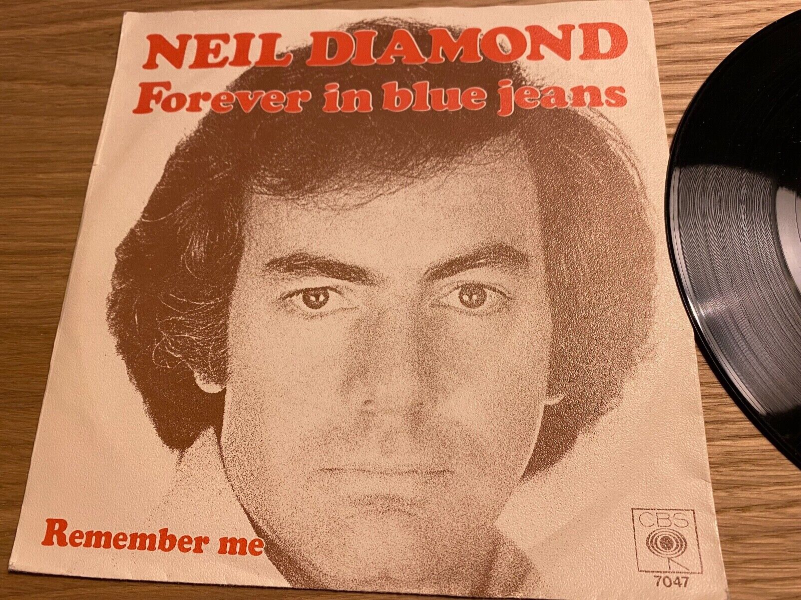 NEIL DIAMOND "FOREVER IN BLUE JEANS" 1979 CBS RECORDS DUTCH 1 PRESSING 7 INCH**