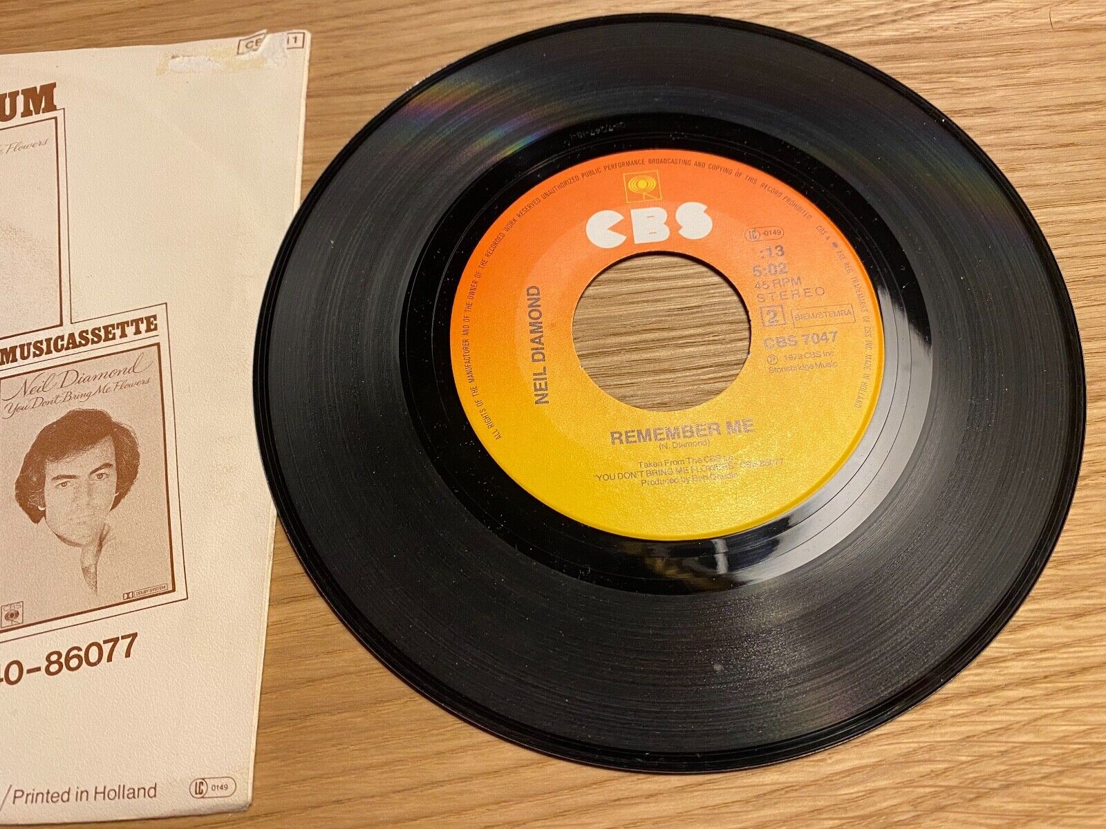 NEIL DIAMOND "FOREVER IN BLUE JEANS" 1979 CBS RECORDS DUTCH 1 PRESSING 7 INCH**