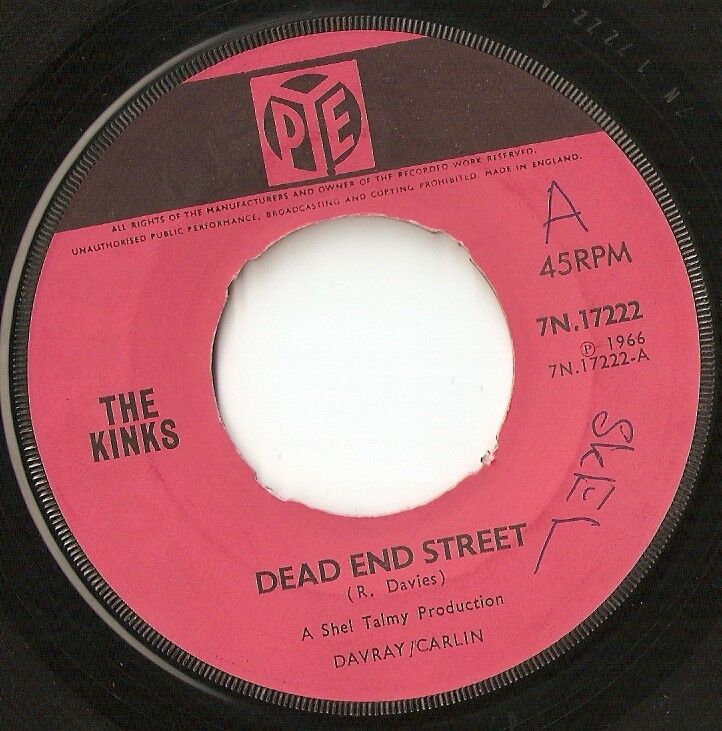 THE KINKS DEAD END STREET  BIG BLACK SMOKE 45 7" 1966 MOD FREAKBEAT RAY DAVIES