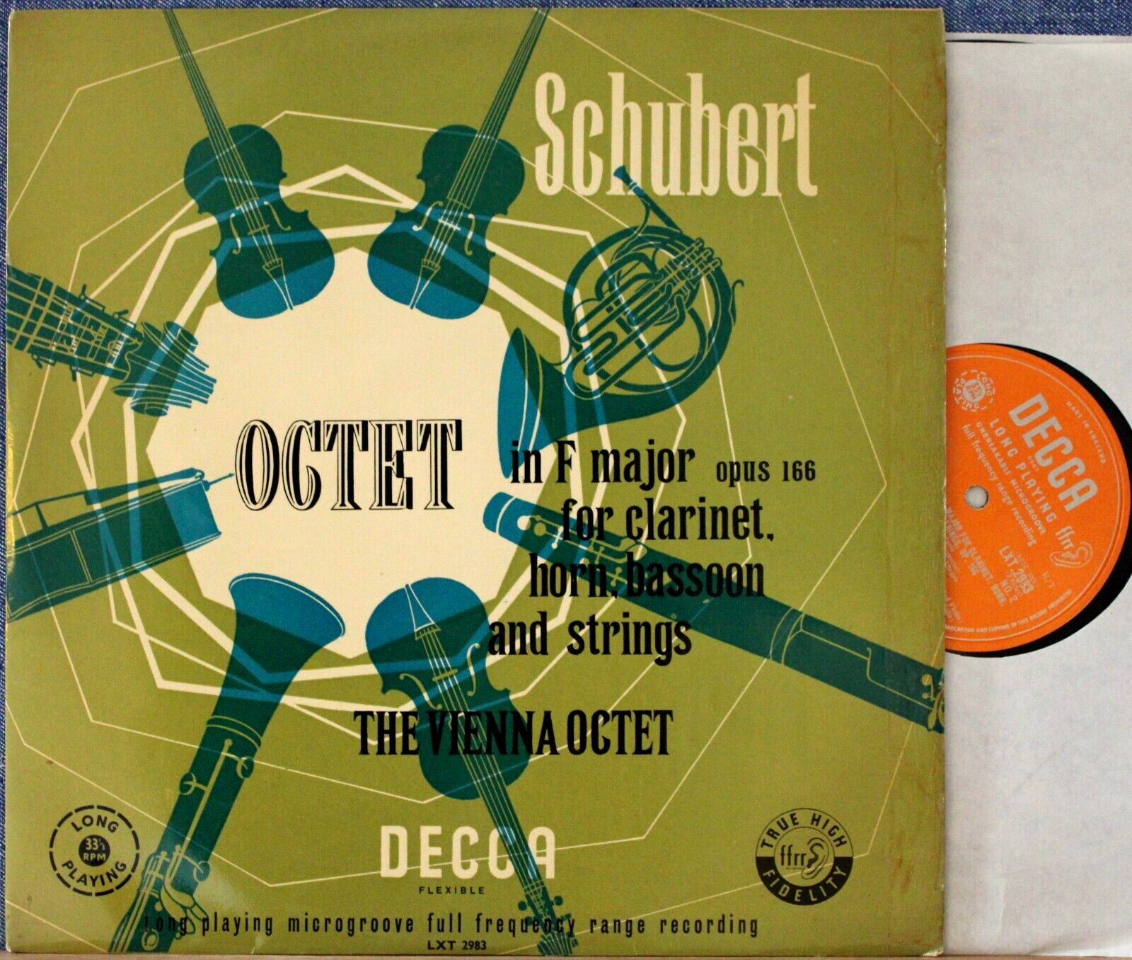 Vienna Octet Schubert (Octet) Decca LXT 2983 NM