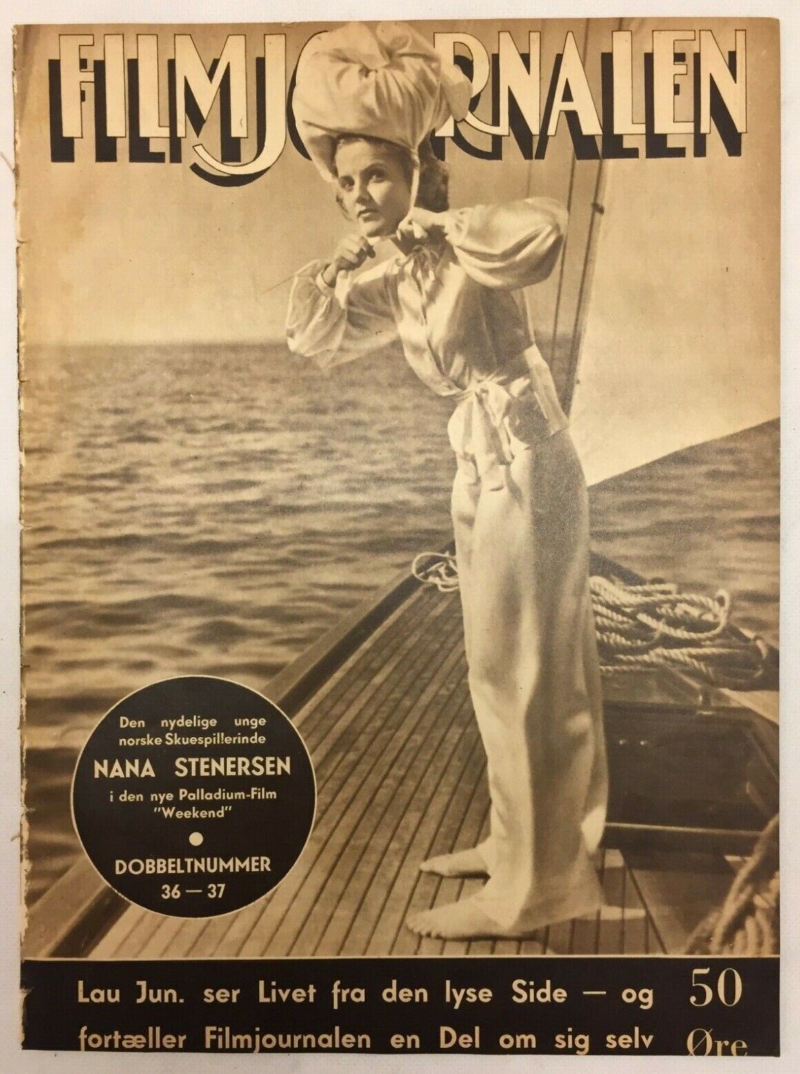 Nanna Stenersen Complete Antique Vintage Danish Magazine 1935 Filmjournalen