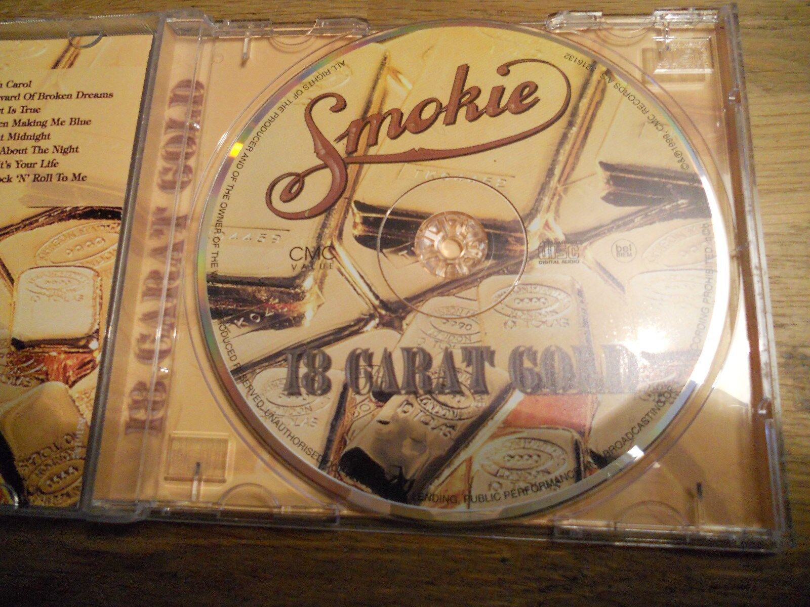 SMOKIE 18 CARAT GOLD 1999 18 TRACKS DANISH CD ALBUM RARE OUT OF PRINT NCB CMC DK