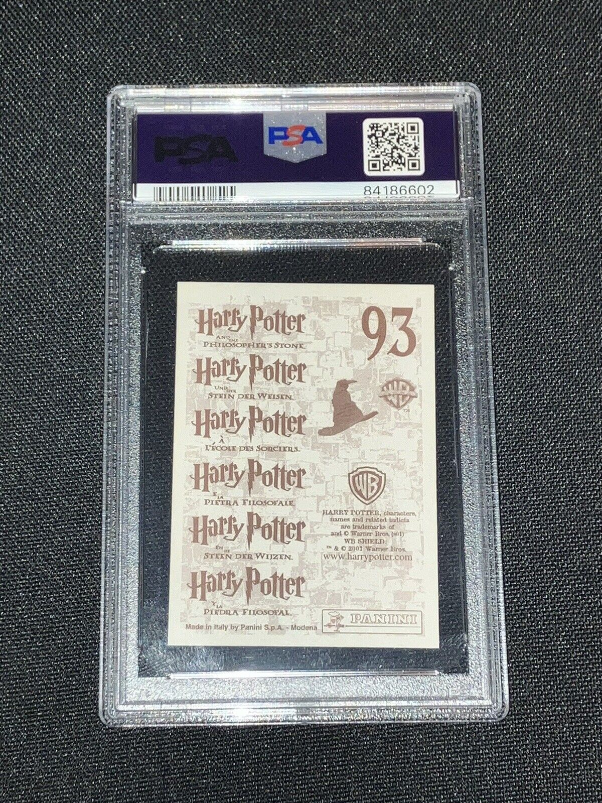 2001 PANINI HARRY POTTER  THE PHILOSOPHERS'S STONE STICKER HERMIONE PSA 5 💥