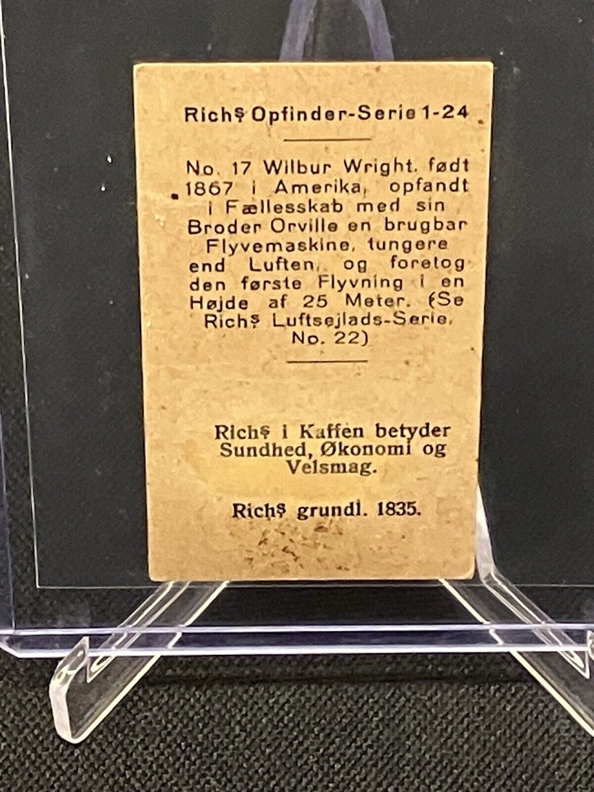 1927 Rich’s Collectors Vintage Inventor Series Wilbur Wright #17 Plane ✈️