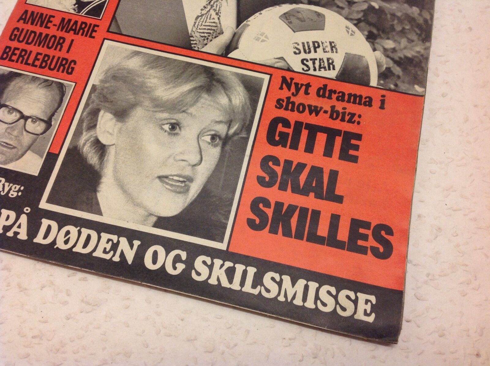 Gitte Hænning Henning Divorce Vtg Front Cover Danish Magazine 1975 "Se og Hoer"