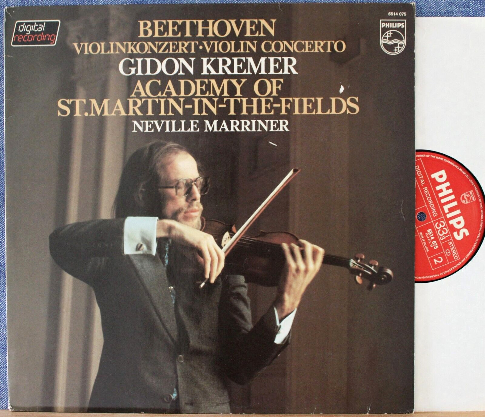 Kremer; Marriner. Beethoven (Violin concerto). Philips 6514 075 dig. NM