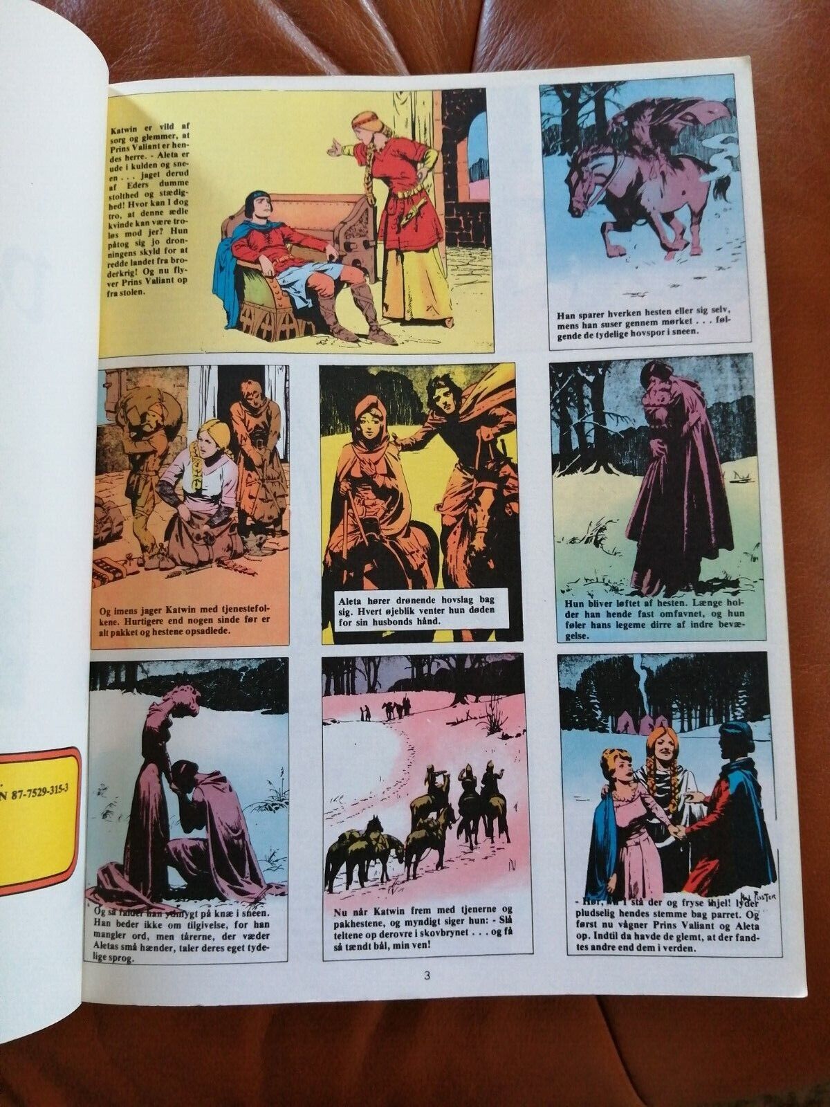 Danish comic book"Prins Valiant på eventyr" No 12Hal RFoster19771st ed