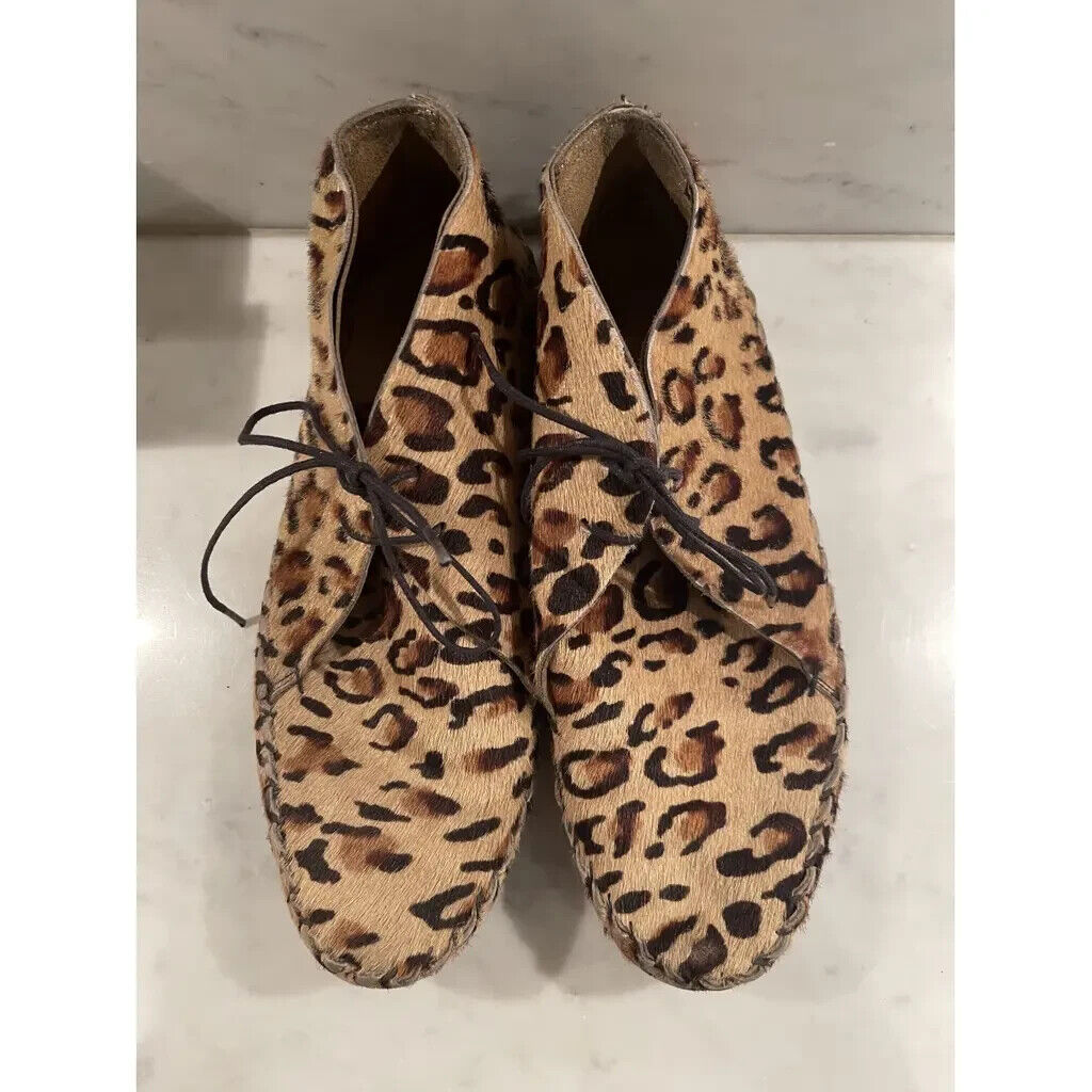 Acne Studios leopard print moccasin boots - EU 40