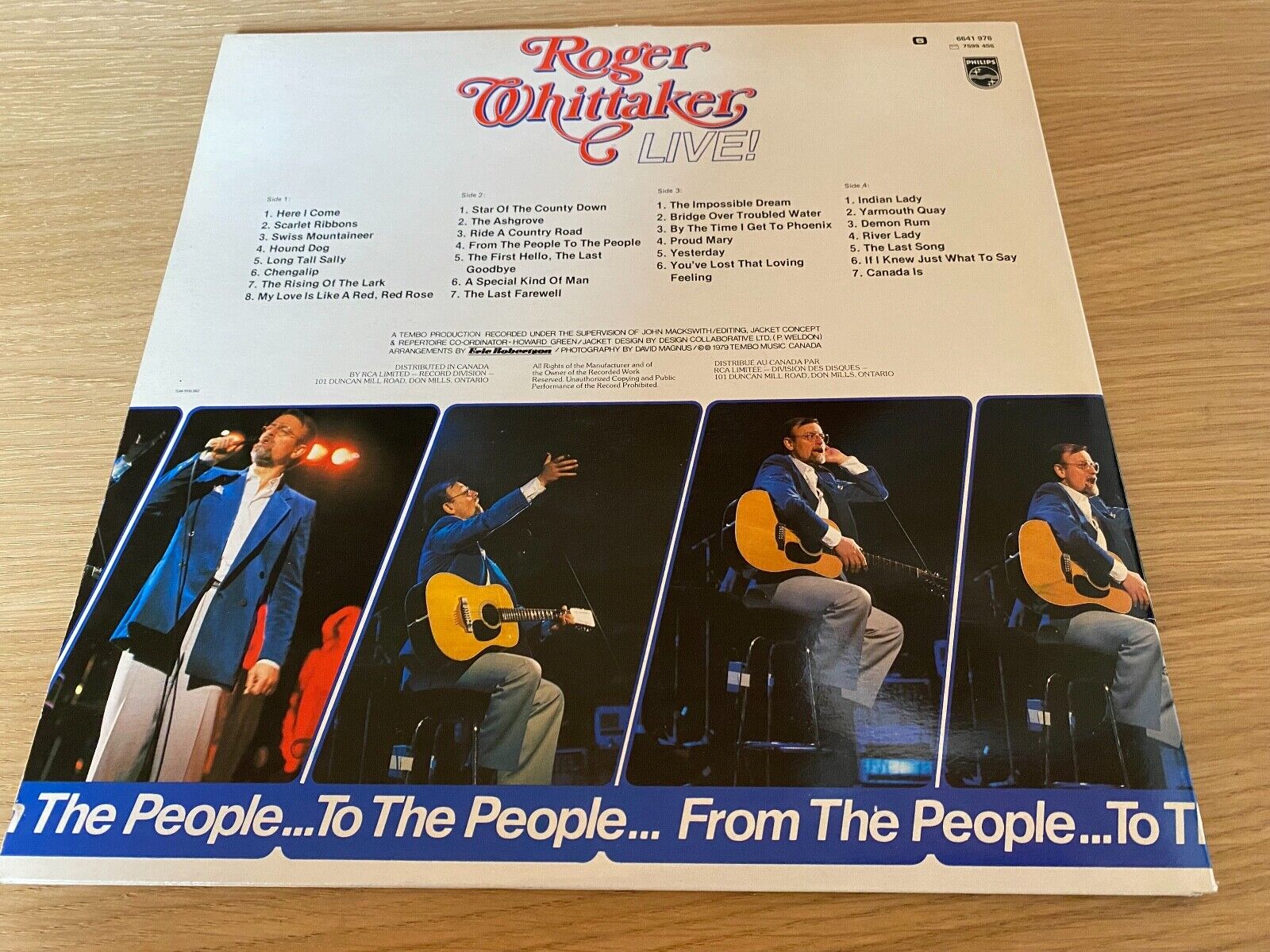 ROGER WHITTAKER "LIVE IN VIENNA" 1979 NCB SCANDINAVIAN PRESS 2 X LP PHILIPS RARE