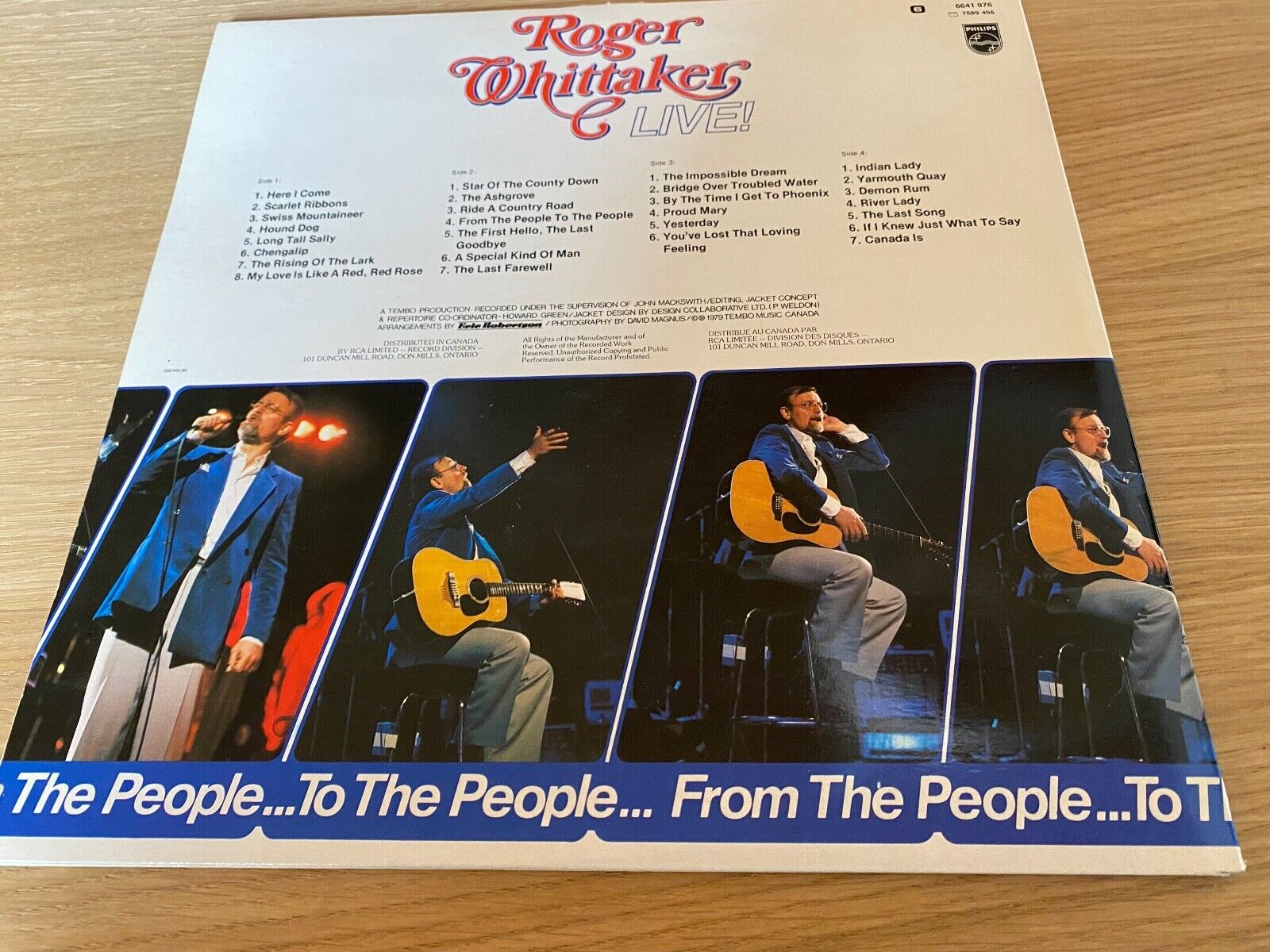 ROGER WHITTAKER "LIVE IN VIENNA" 1979 NCB SCANDINAVIAN PRESS 2 X LP PHILIPS RARE