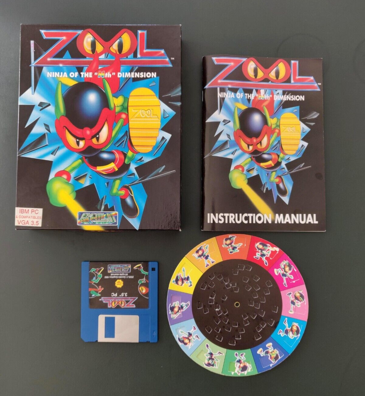 ZOOL Ninja of the Nth Dimension - Original release in Big Box – IBM PC 35" disk