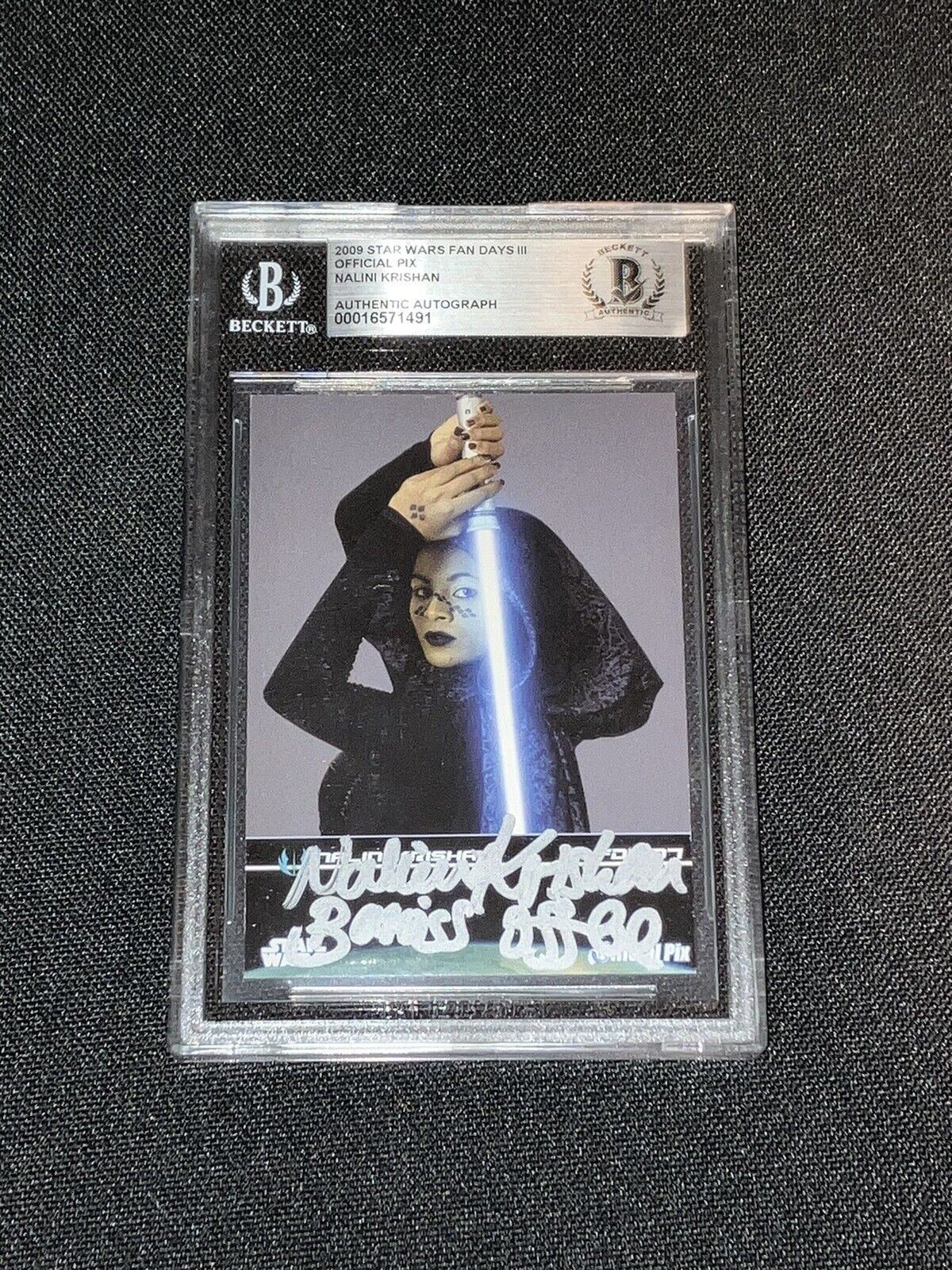 2009 Official Pix Star Wars Card Nalini Krishan Barriss Offee Signed Autograph