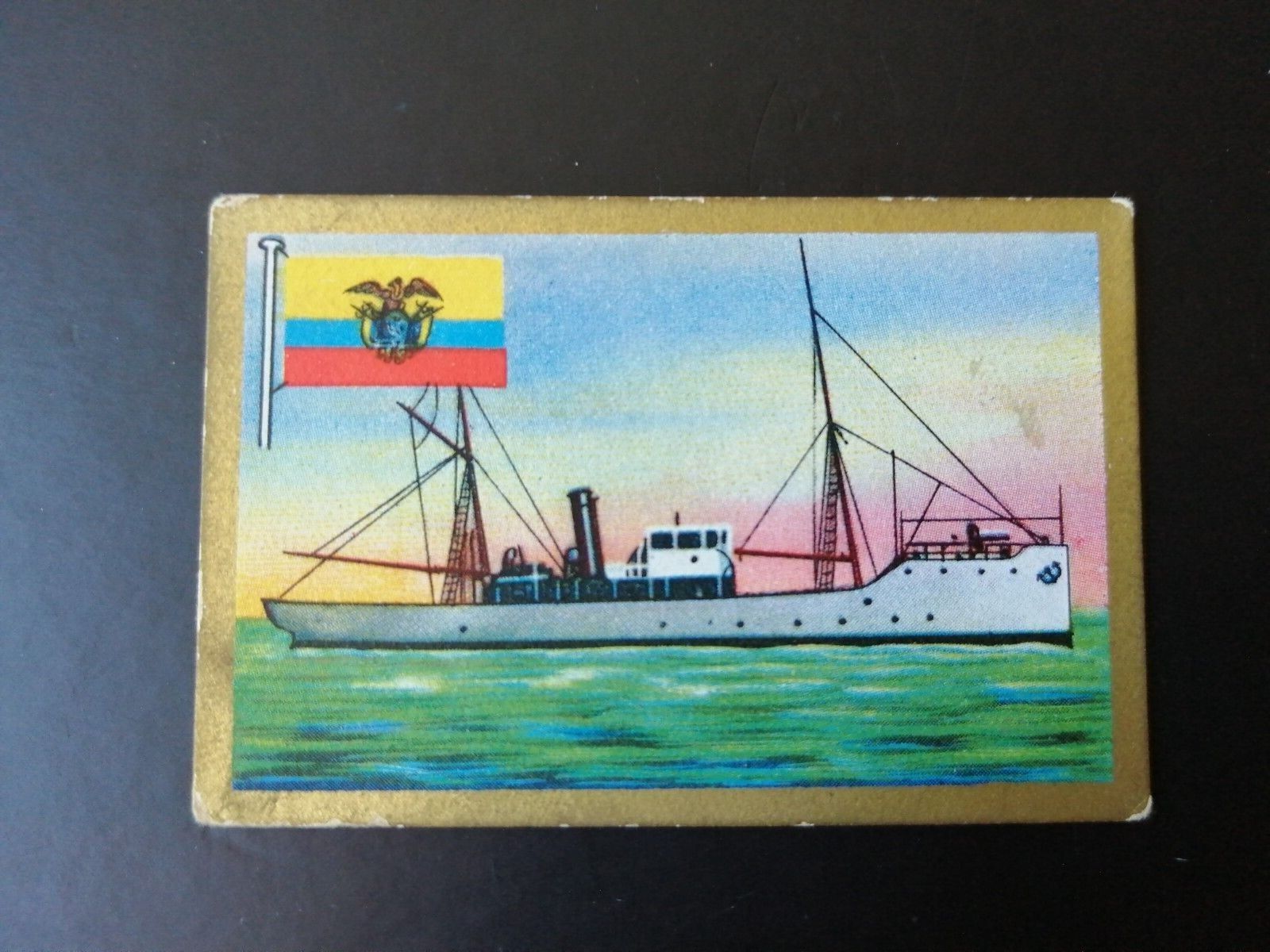 German SABA tobacco ship trading card 1931-33No 196"Cotopaxi" Ecuador