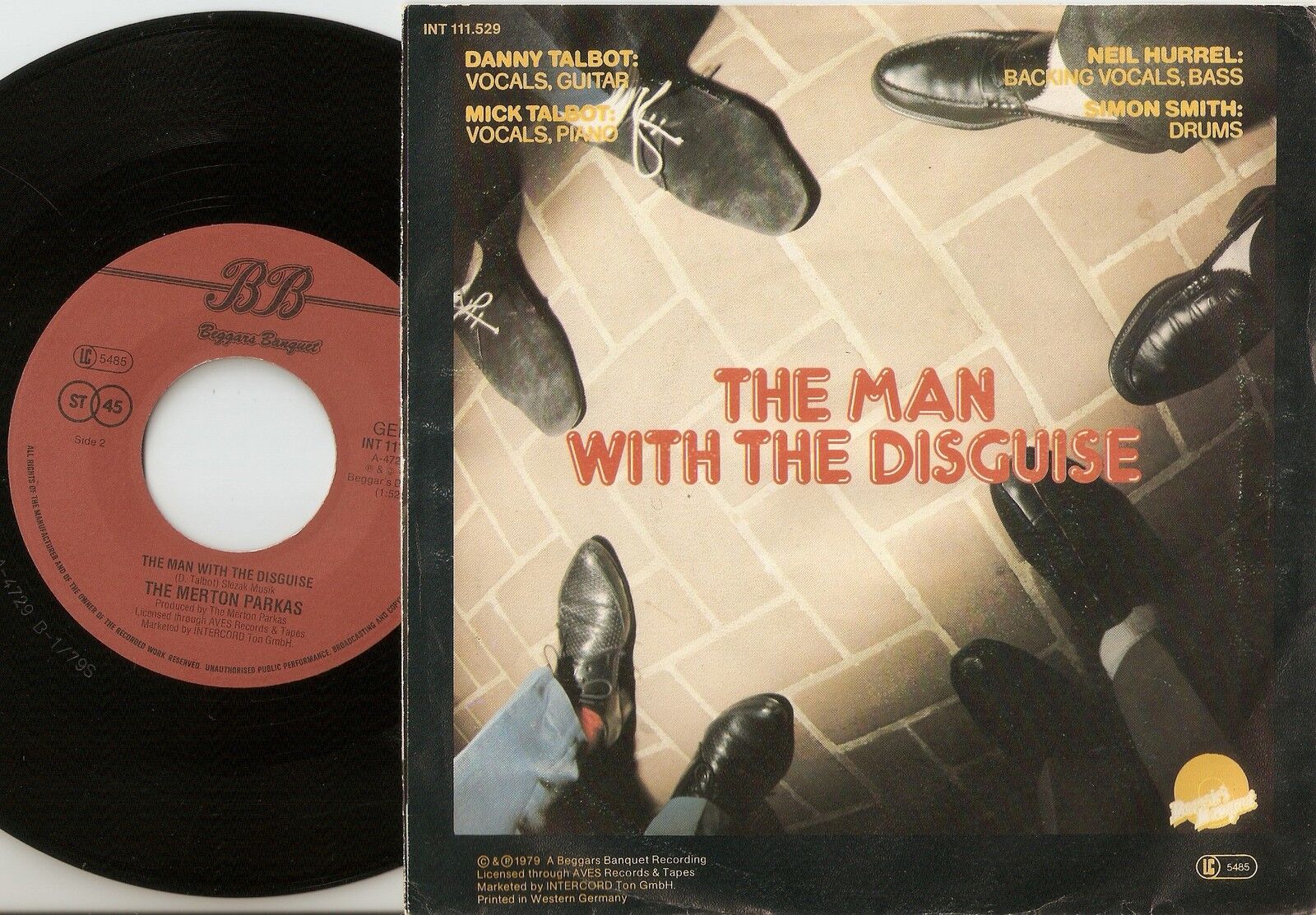 THE MERTON PARKAS PLASTIC SMILE  DISGUISE GERMAN 45+PS 1979 MOD REVIVAL JAM TSC