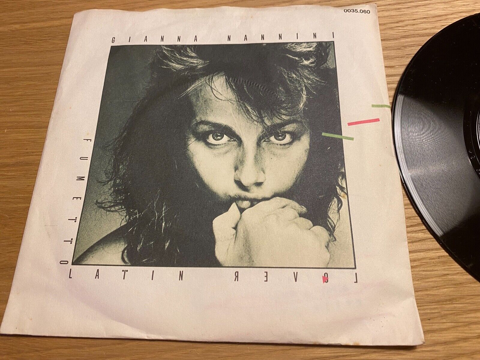 GIANNA NANNINI "LATIN LOVER / FUMETTO" 1982 GERMAN PRESS SINGLE GEMA 7 VINYL OOP