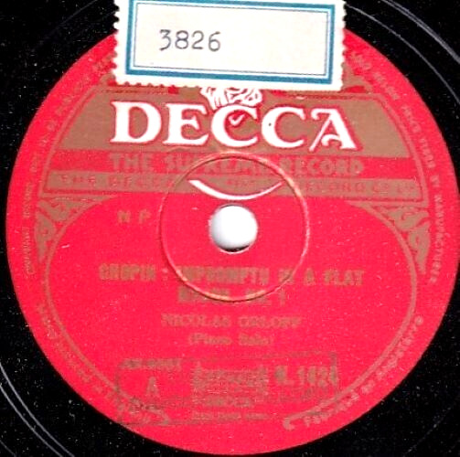 Orloff Chopin (Impromptu 1; Mazurka; Waltz) Decca K 1424 NM(-)