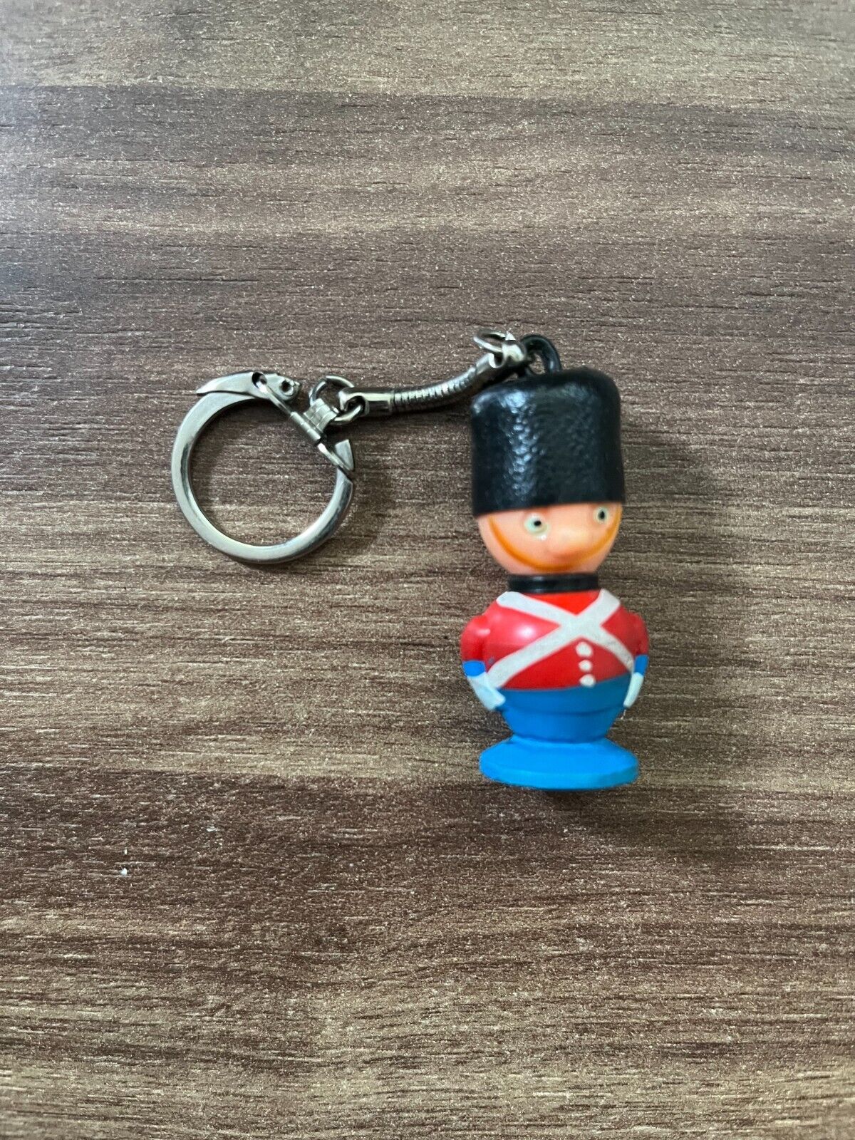 Danish Copenhagen Guard Soldier Blue Red - Original Vintage Keychain Ring