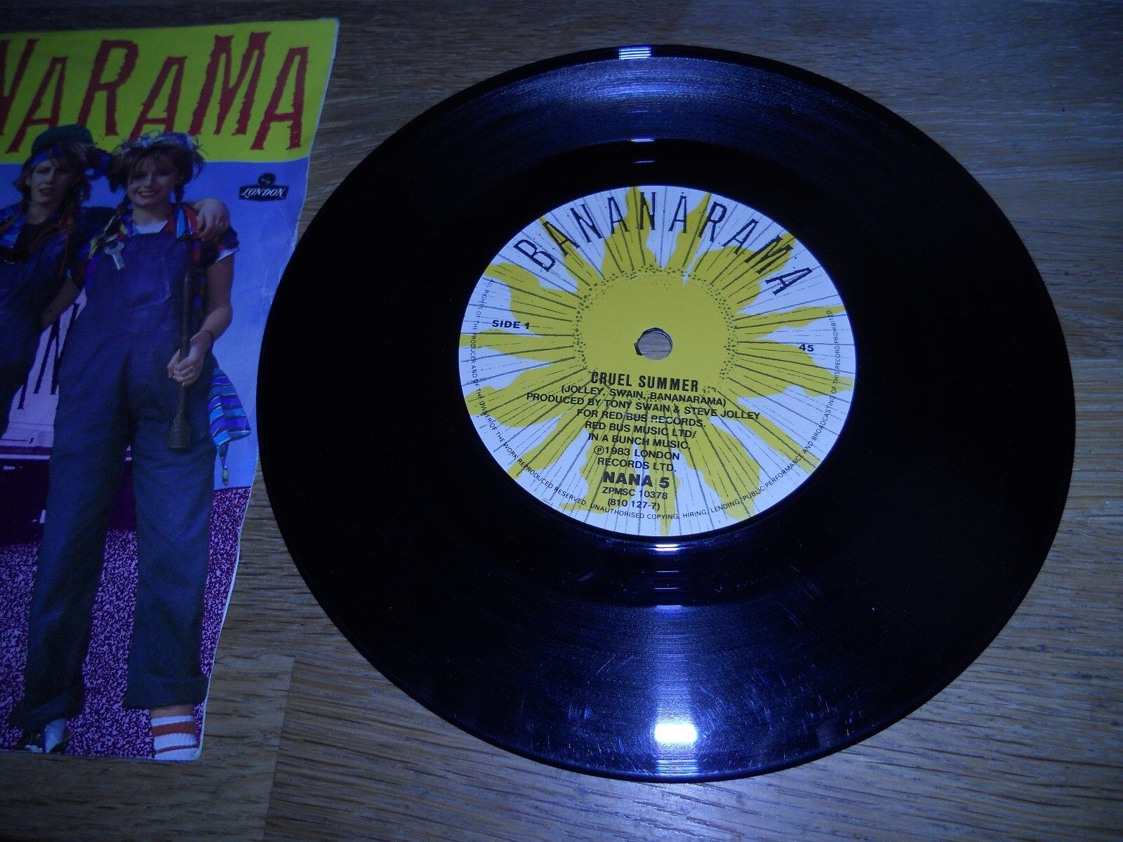 BANANARAMA "CRUEL SUMMER" 1983 LONDON RECORDS UK VINYL SINGLE RARE USED NANA 5**