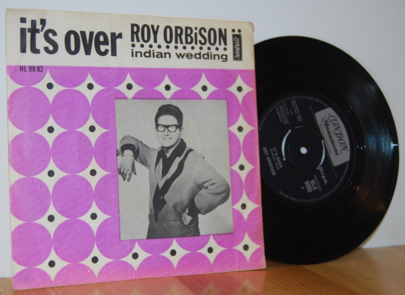 ROY ORBISON It's Over / Indian Wedding PS Danish Picture Sleeve 45