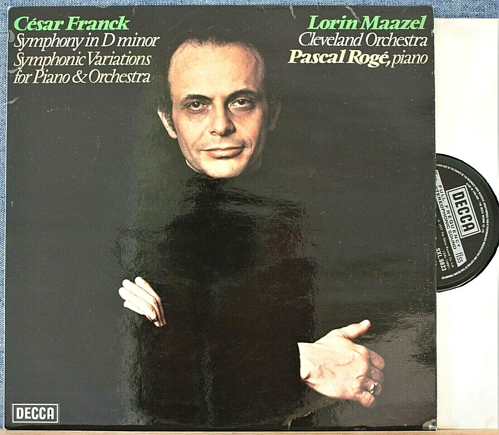 Maazel; Rogé Franck (Symphony d-min; Symphonic variations) Decca SXL 6823 NM