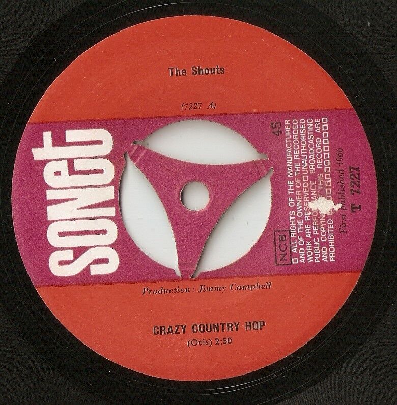 THE SHOUTS CRAZY COUNTRY HOP  LA LA LA LIES DANISH 45 1966 MOD WHO HIGH NUMBERS