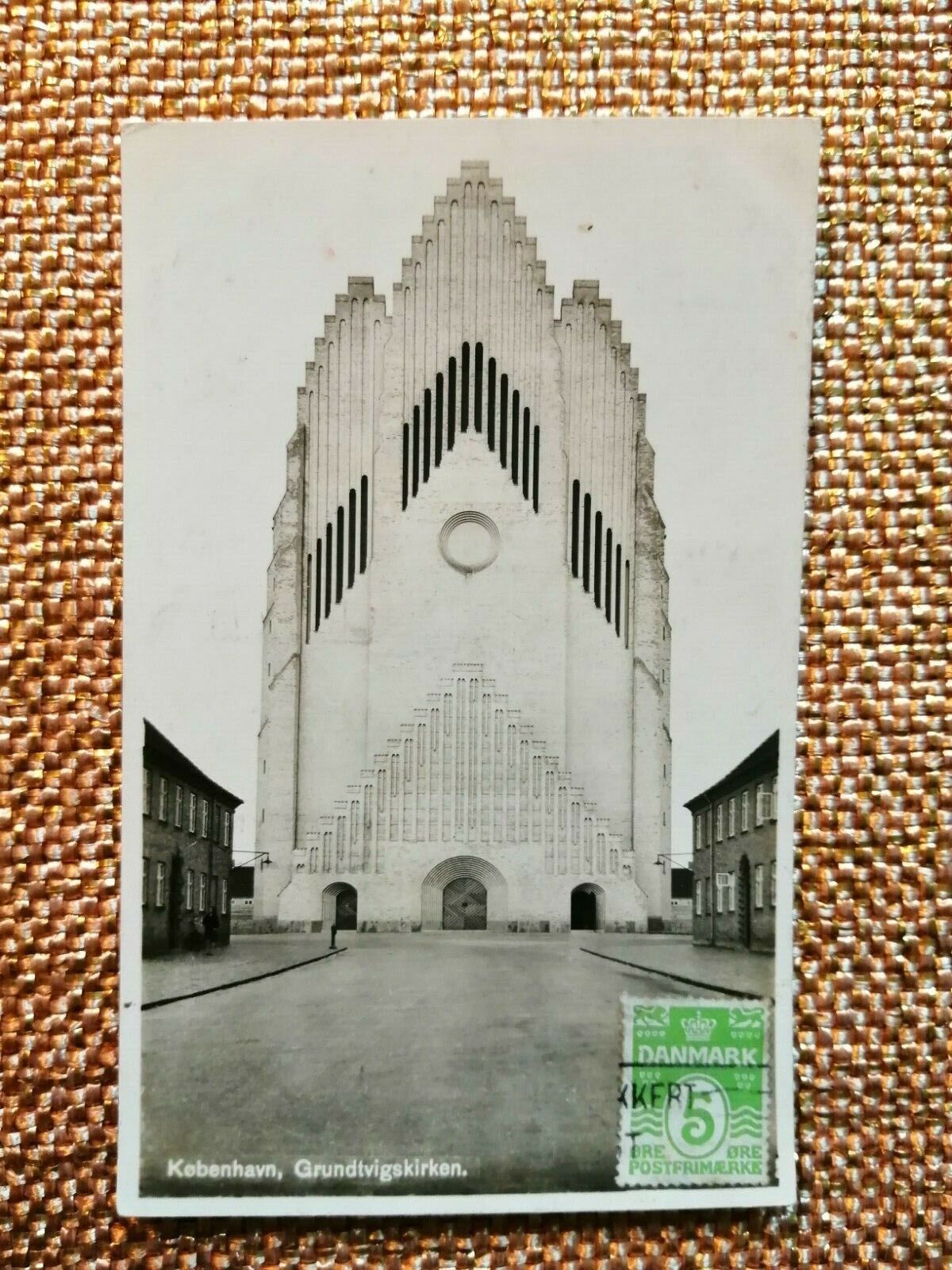 Vintage postcardDenmarkCopenhagenThe Grundtvig's ChurchPosted in 1932