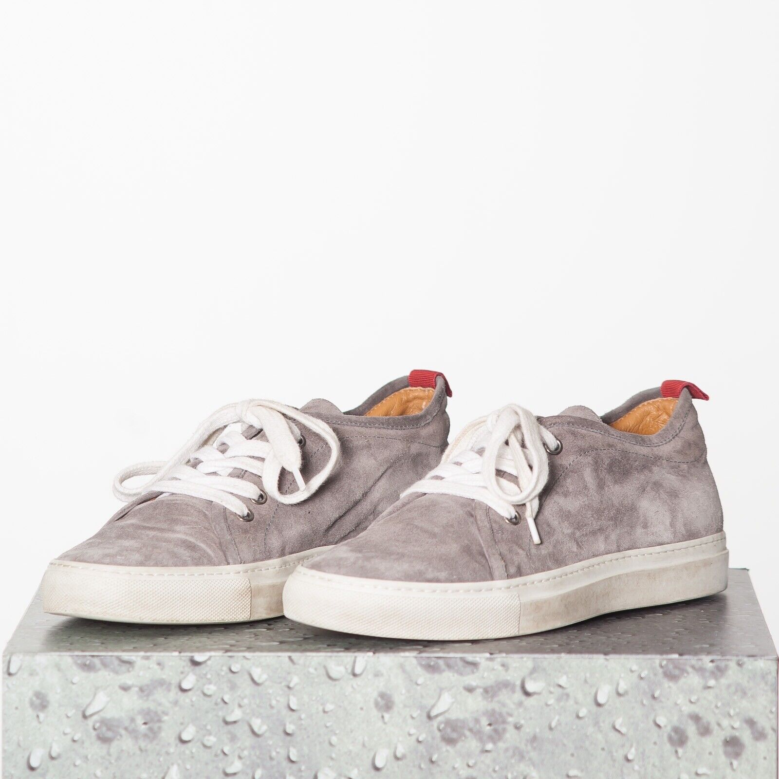 NOTABENE Gray Suede Low Top Sneakers Small Fit