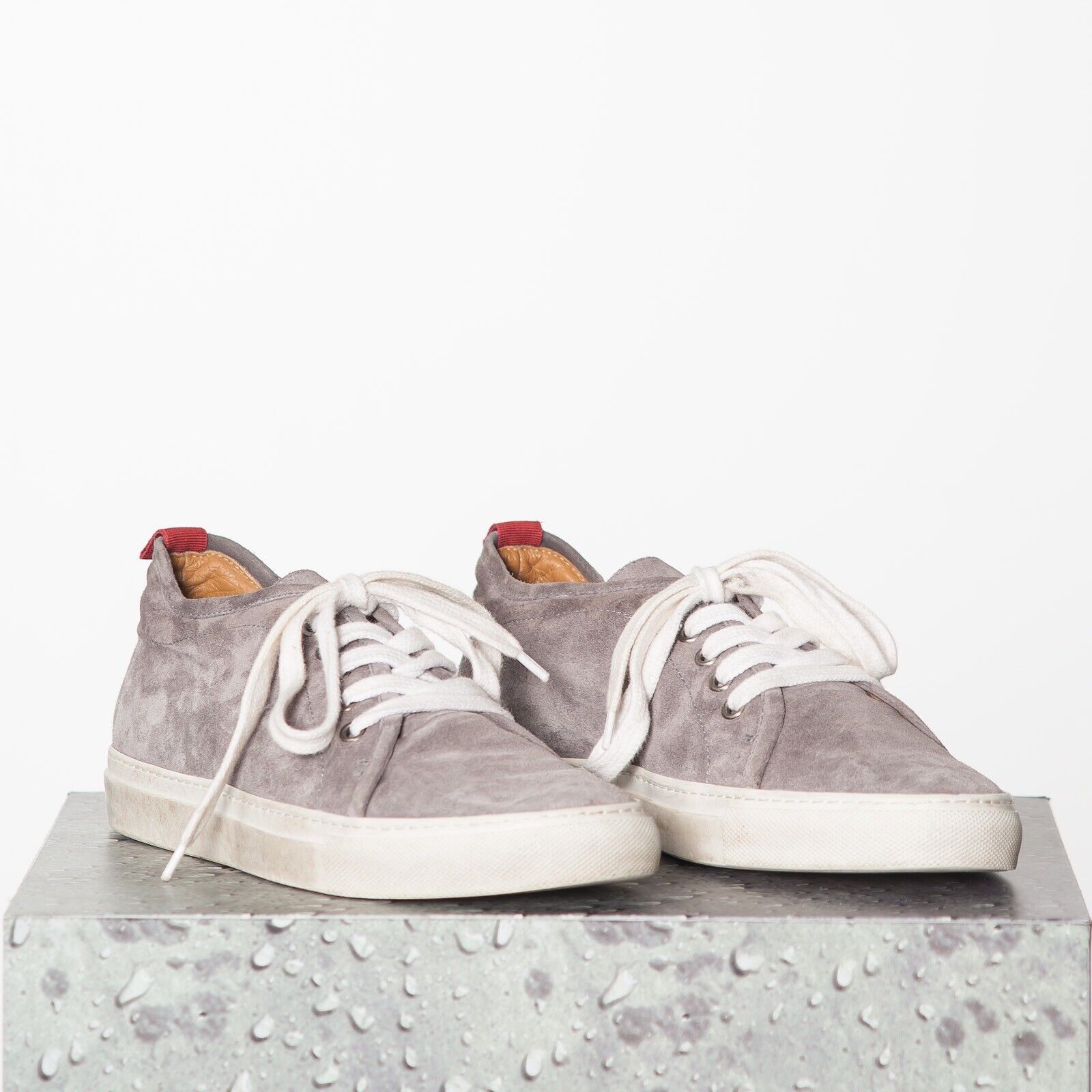 NOTABENE Gray Suede Low Top Sneakers Small Fit