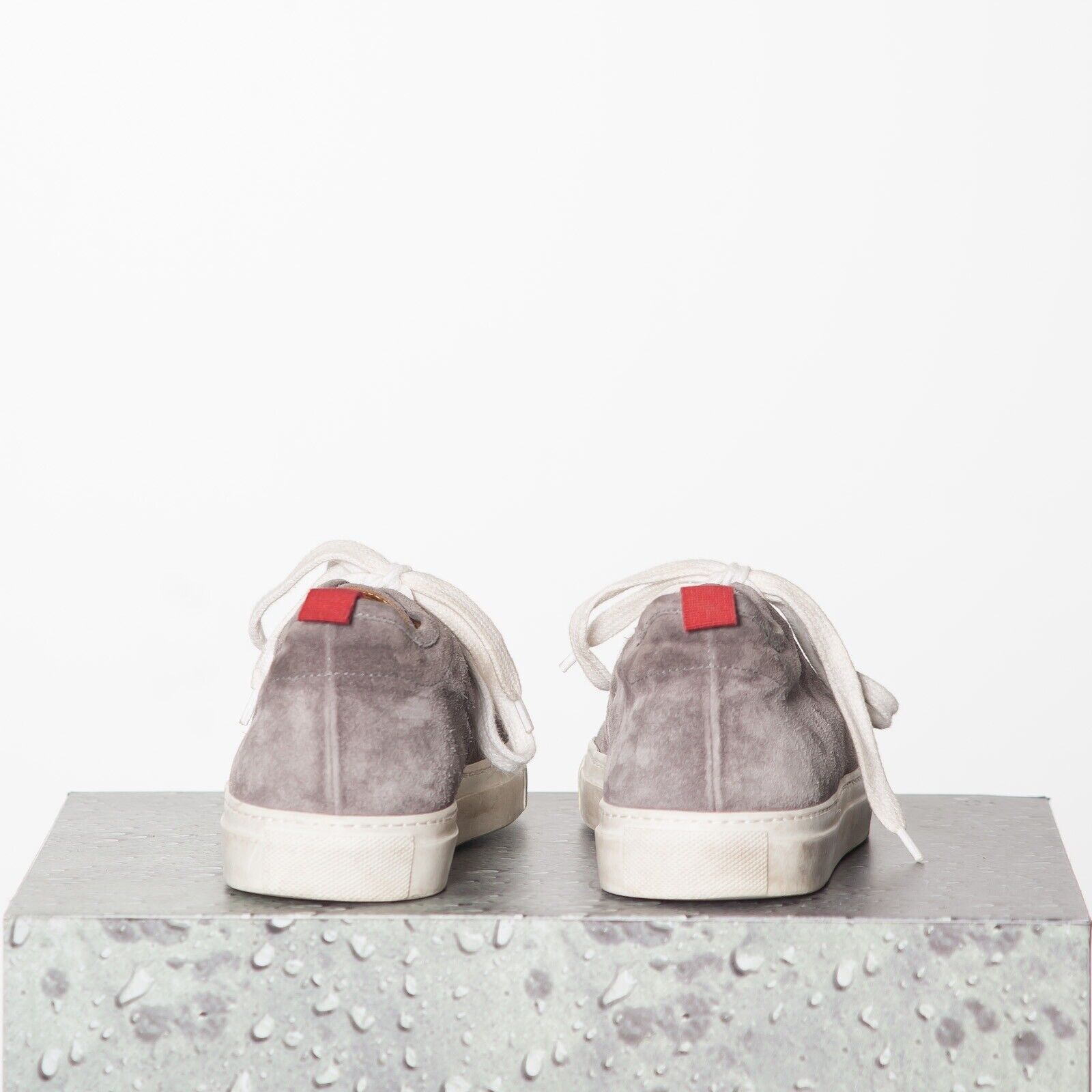 NOTABENE Gray Suede Low Top Sneakers Small Fit