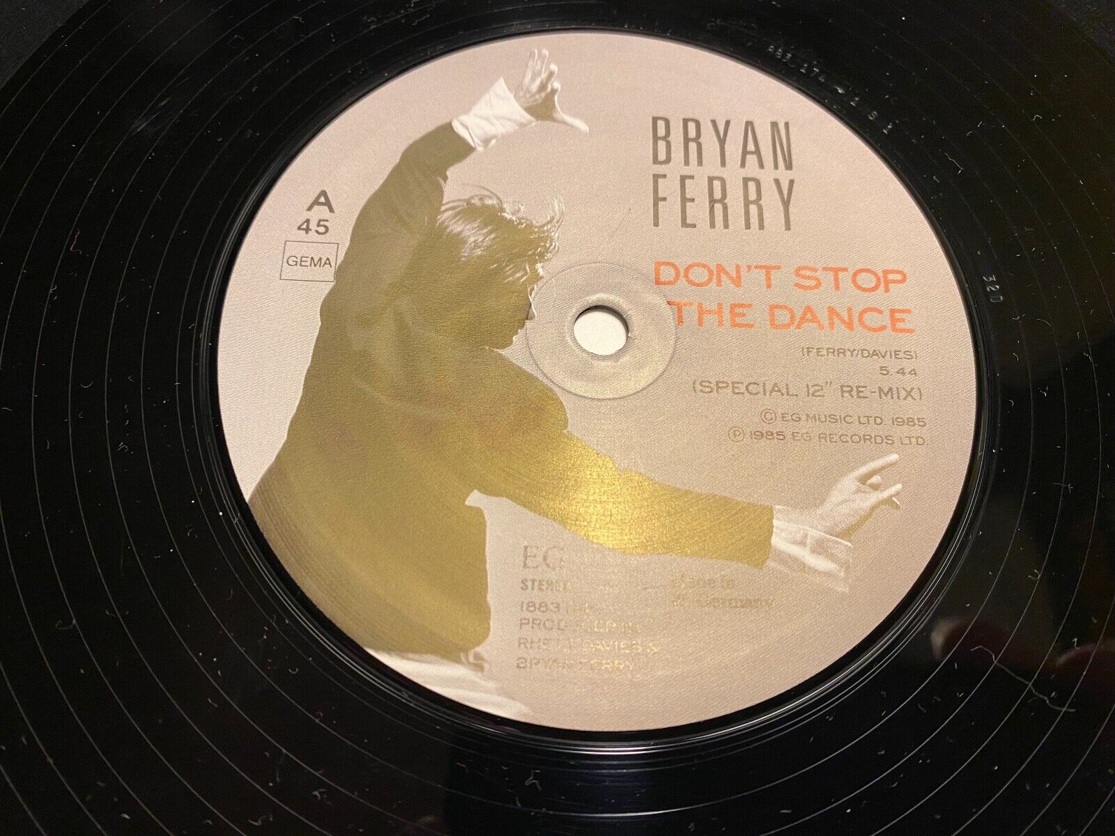 BRYAN FERRY "DON´T STOP THE DANCE" 1985 E´G RECORDS 12" MAXI SINGLE VINYL REMIX*